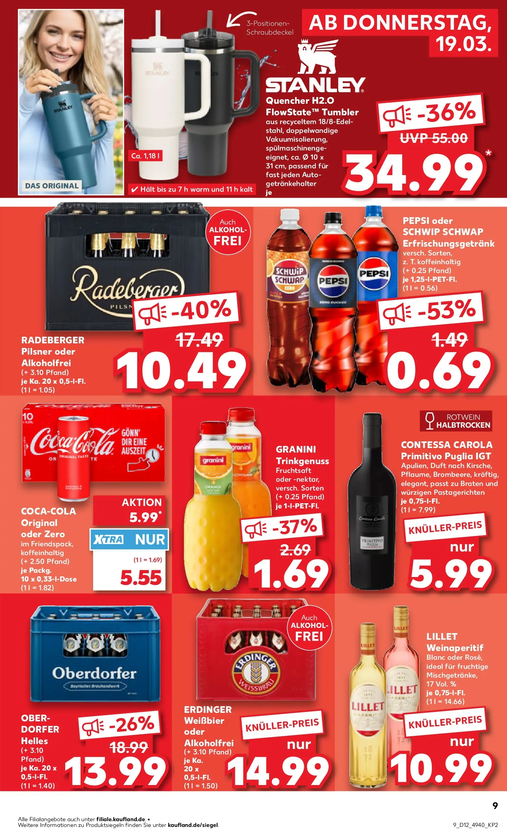 Prospekt Kaufland ab 16.03.2026 » Angebote Online zum Blättern | Seite: 21 | Produkte: Weißbier, Rotwein, Lillet, Fruchtsaft