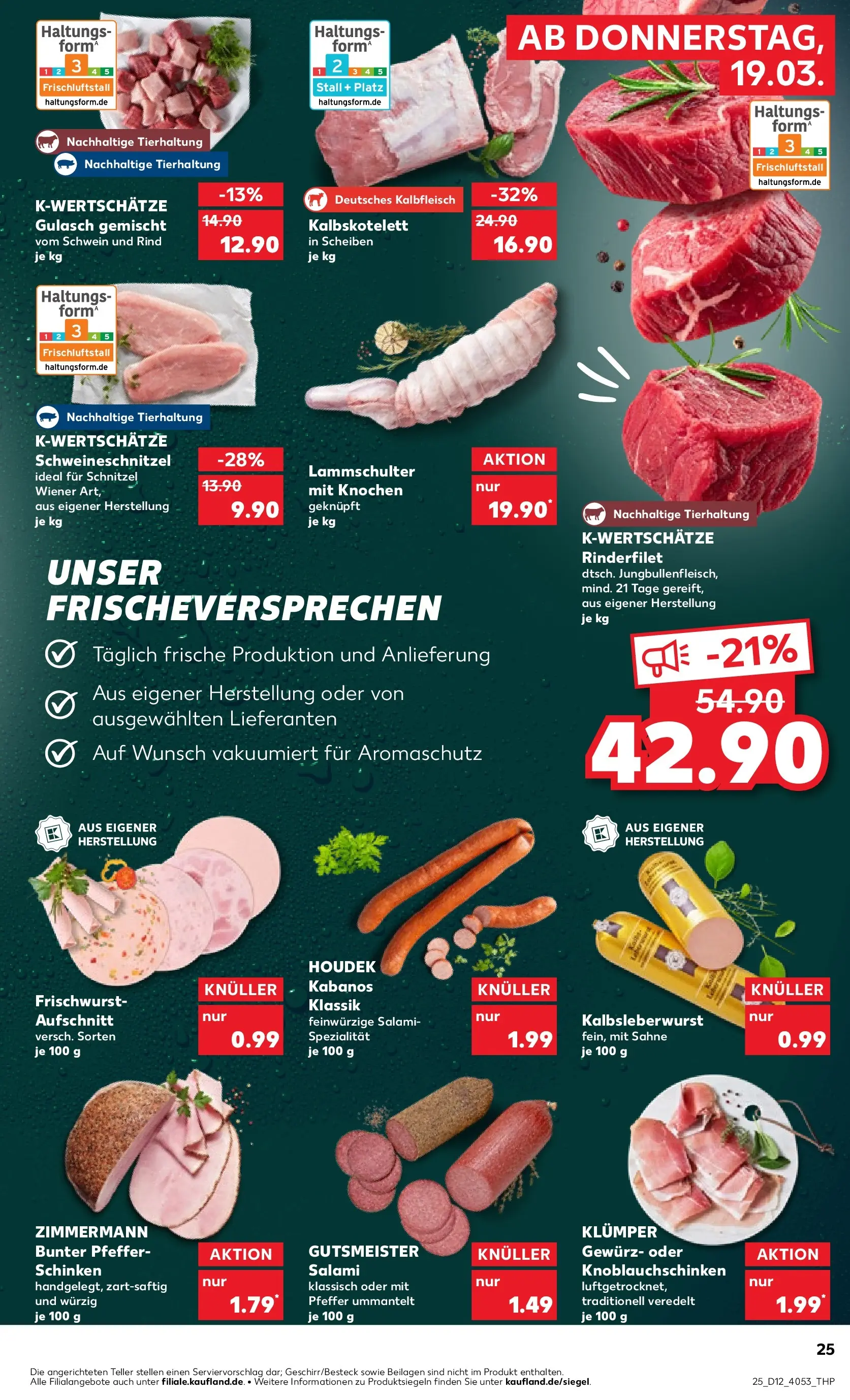 Prospekt Kaufland ab 16.03.2026 » Angebote und Werbung Online | Seite: 41 | Produkte: Rinderfilet, Gulasch, Salami, Sahne Prospekt Kaufland ab 16.03.2026 » Angebote Online zum Blättern | Seite: 41 | Produkte: Rinderfilet, Gulasch, Salami, Sahne