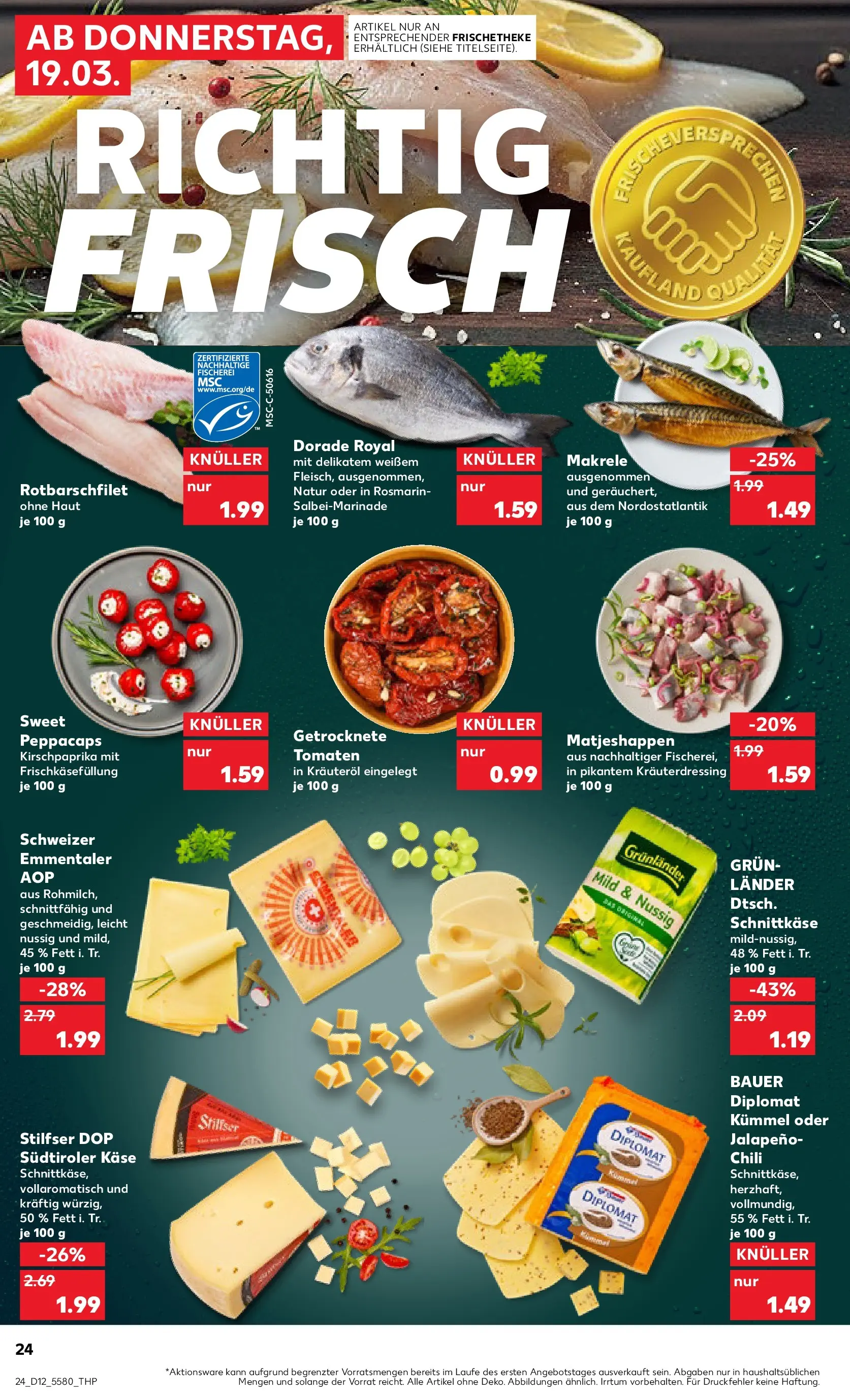 Prospekt Kaufland ab 16.03.2026 » Angebote Online zum Blättern | Seite: 36 | Produkte: Käse, Tomaten, Grunlander, Chili
