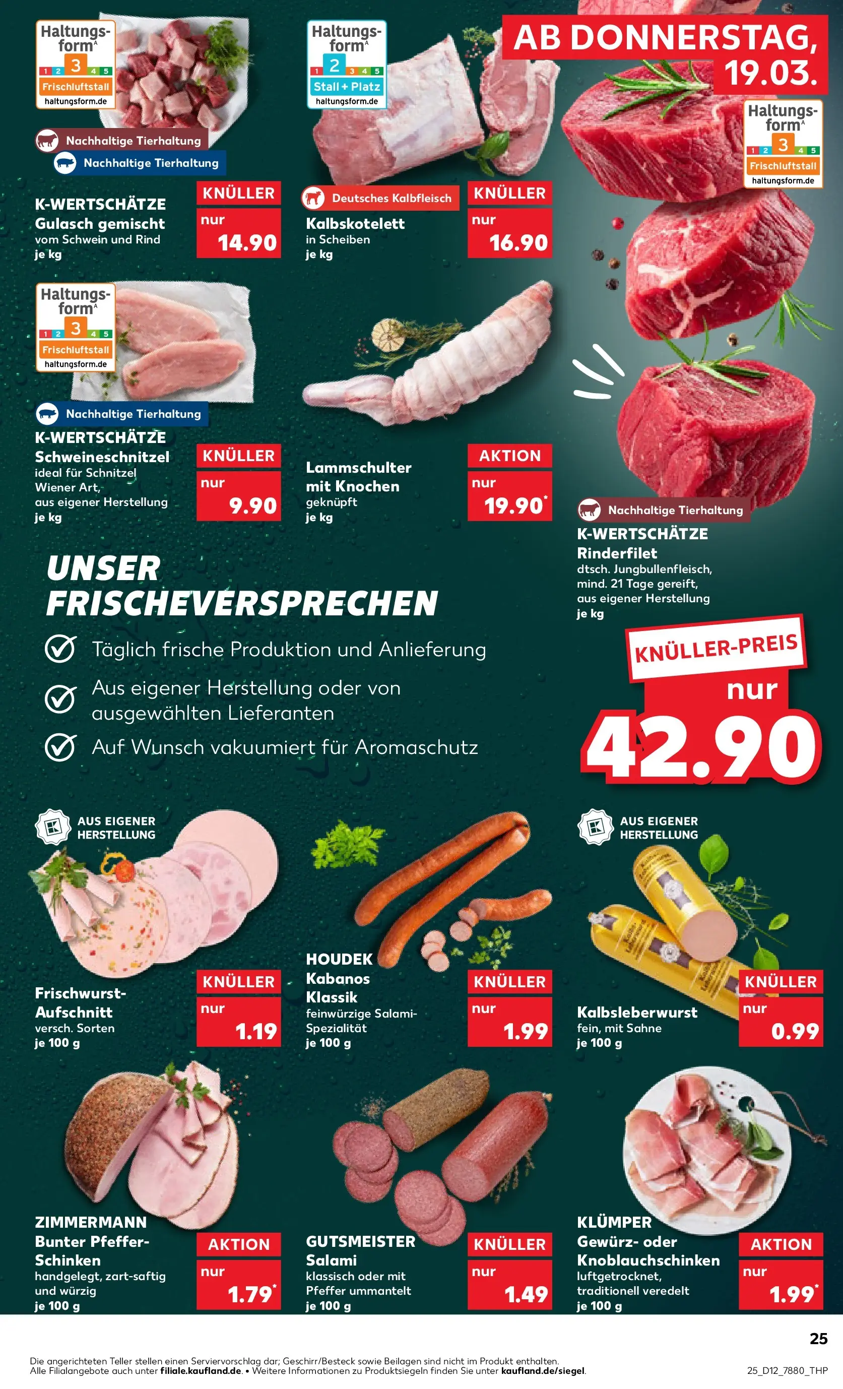 Prospekt Kaufland ab 16.03.2026 » Angebote Online zum Blättern | Seite: 37 | Produkte: Rinderfilet, Gulasch, Pfeffer, Salami