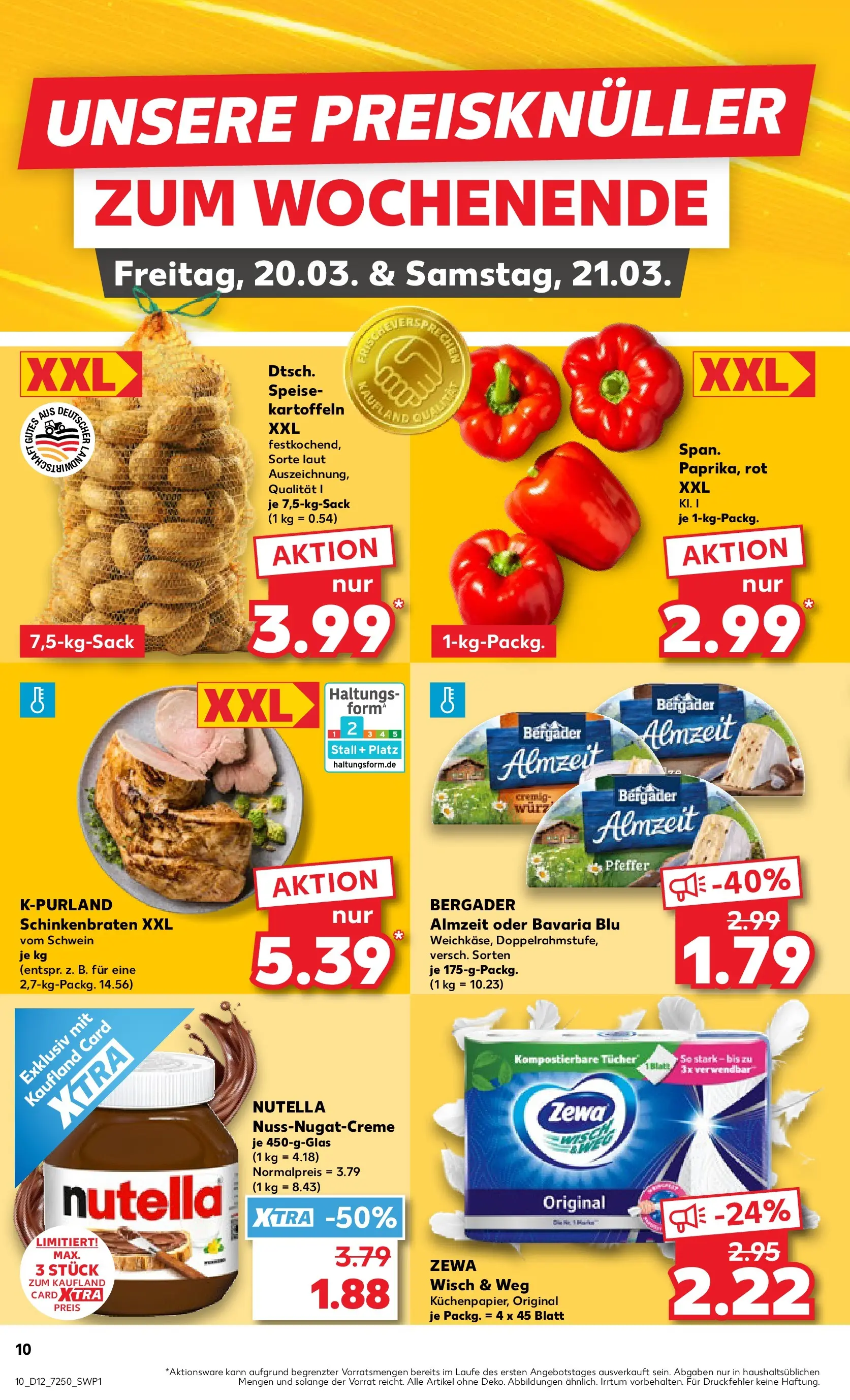 Prospekt Kaufland ab 16.03.2026 » Angebote und Werbung Online | Seite: 22 | Produkte: Zewa, Nutella, Kartoffeln, Pfeffer Prospekt Kaufland ab 16.03.2026 » Angebote Online zum Blättern | Seite: 22 | Produkte: Zewa, Nutella, Kartoffeln, Pfeffer