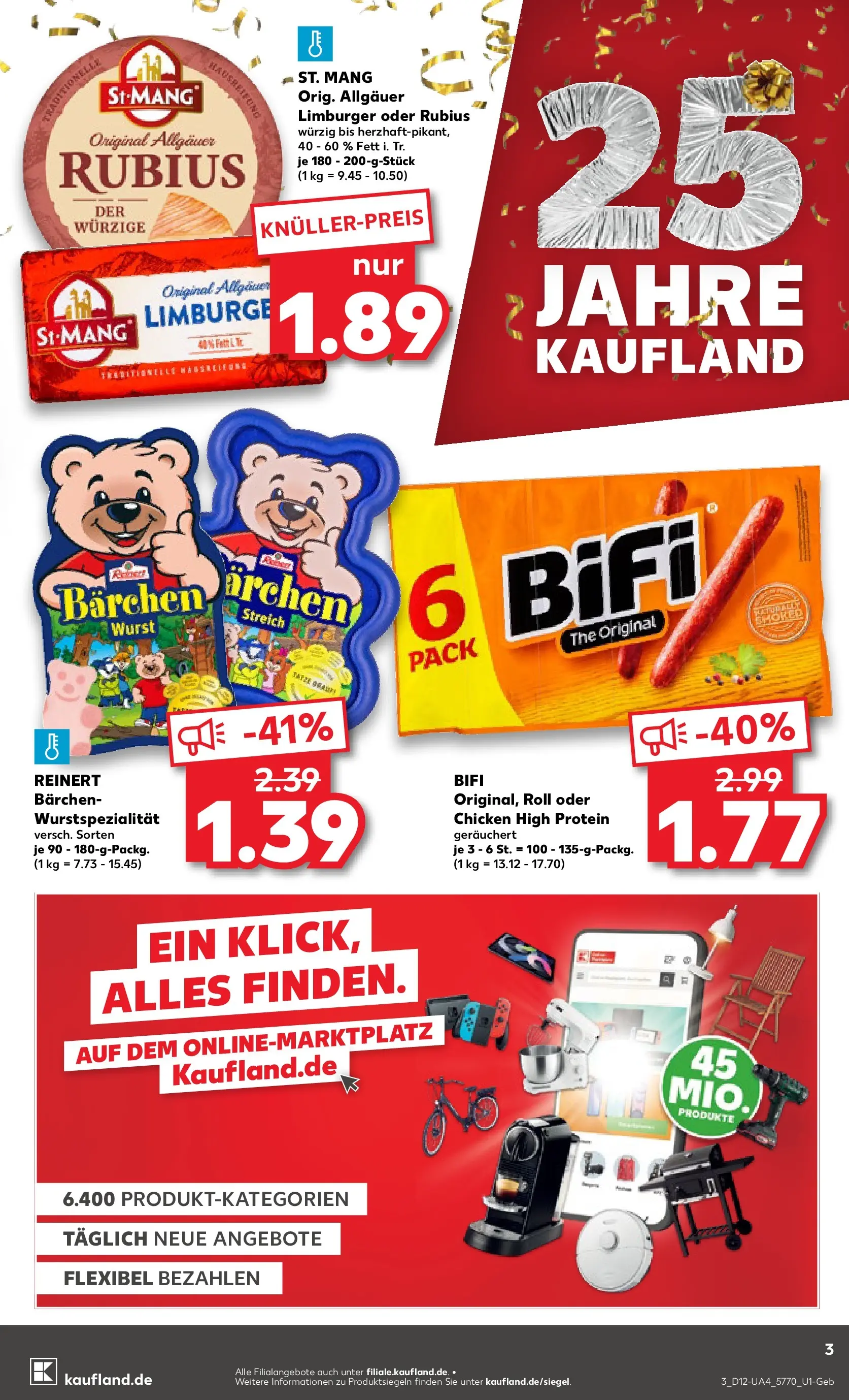 Prospekt Kaufland ab 19.03.2026 » Angebote Online zum Blättern | Seite: 3 | Produkte: Bifi, Wurst