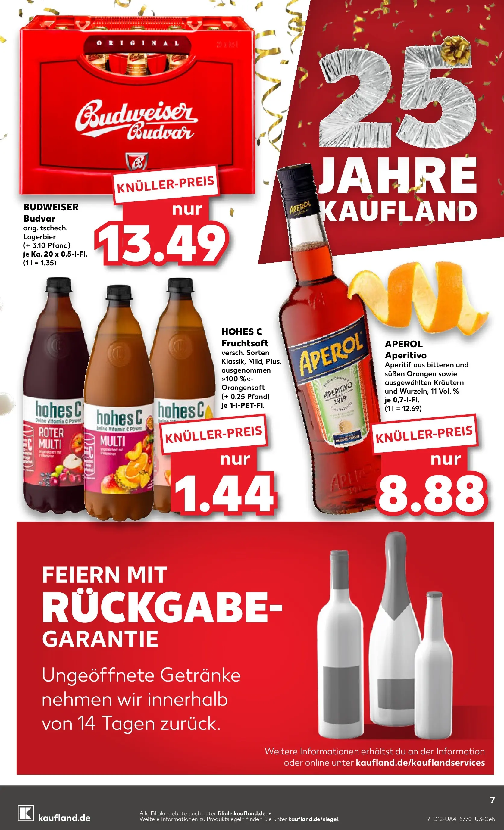 Prospekt Kaufland ab 19.03.2026 » Angebote Online zum Blättern | Seite: 7 | Produkte: Orangen, Orangensaft, Hohes c, Fruchtsaft