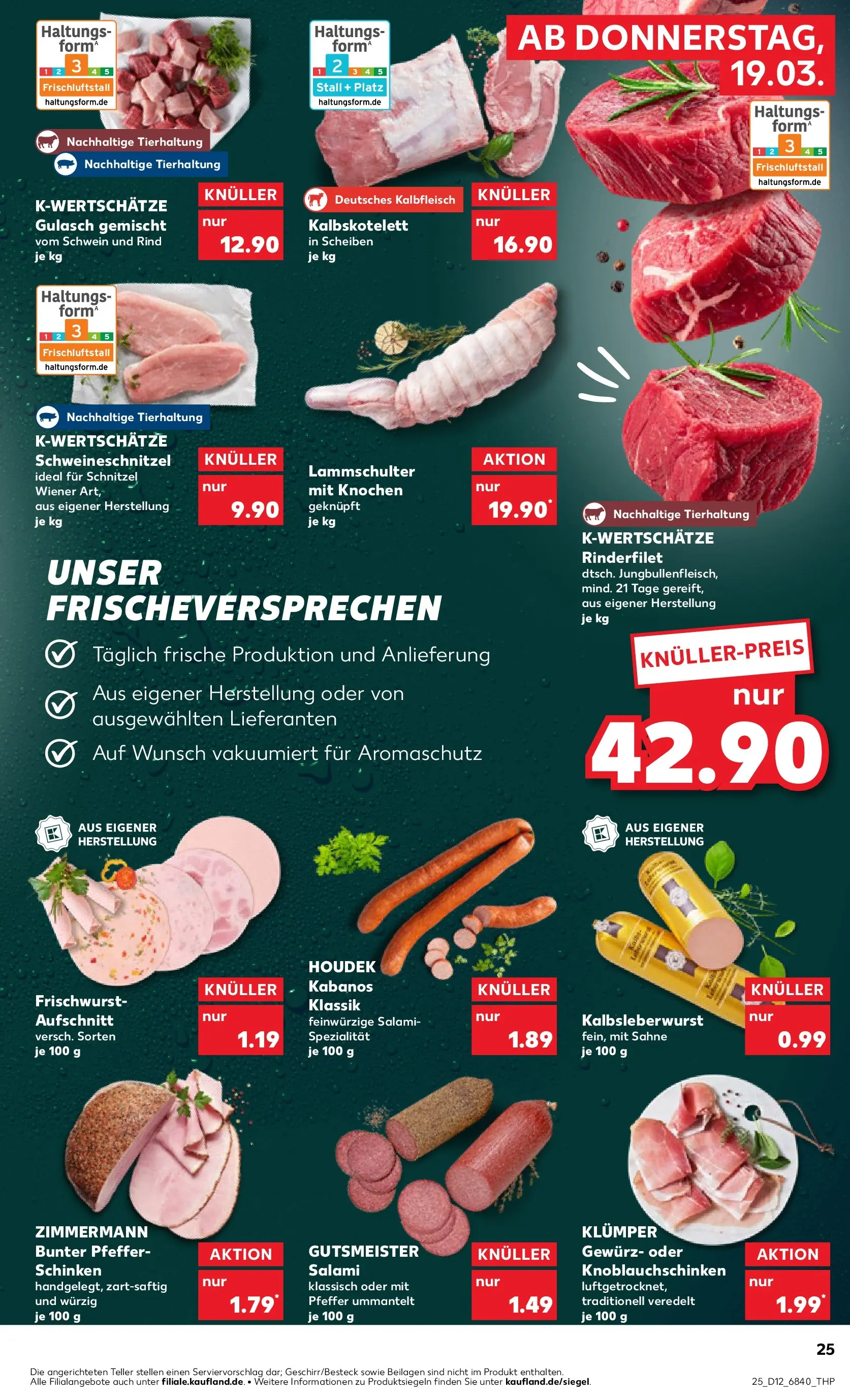 Prospekt Kaufland ab 16.03.2026 » Angebote Online zum Blättern | Seite: 37 | Produkte: Rinderfilet, Gulasch, Pfeffer, Schinken