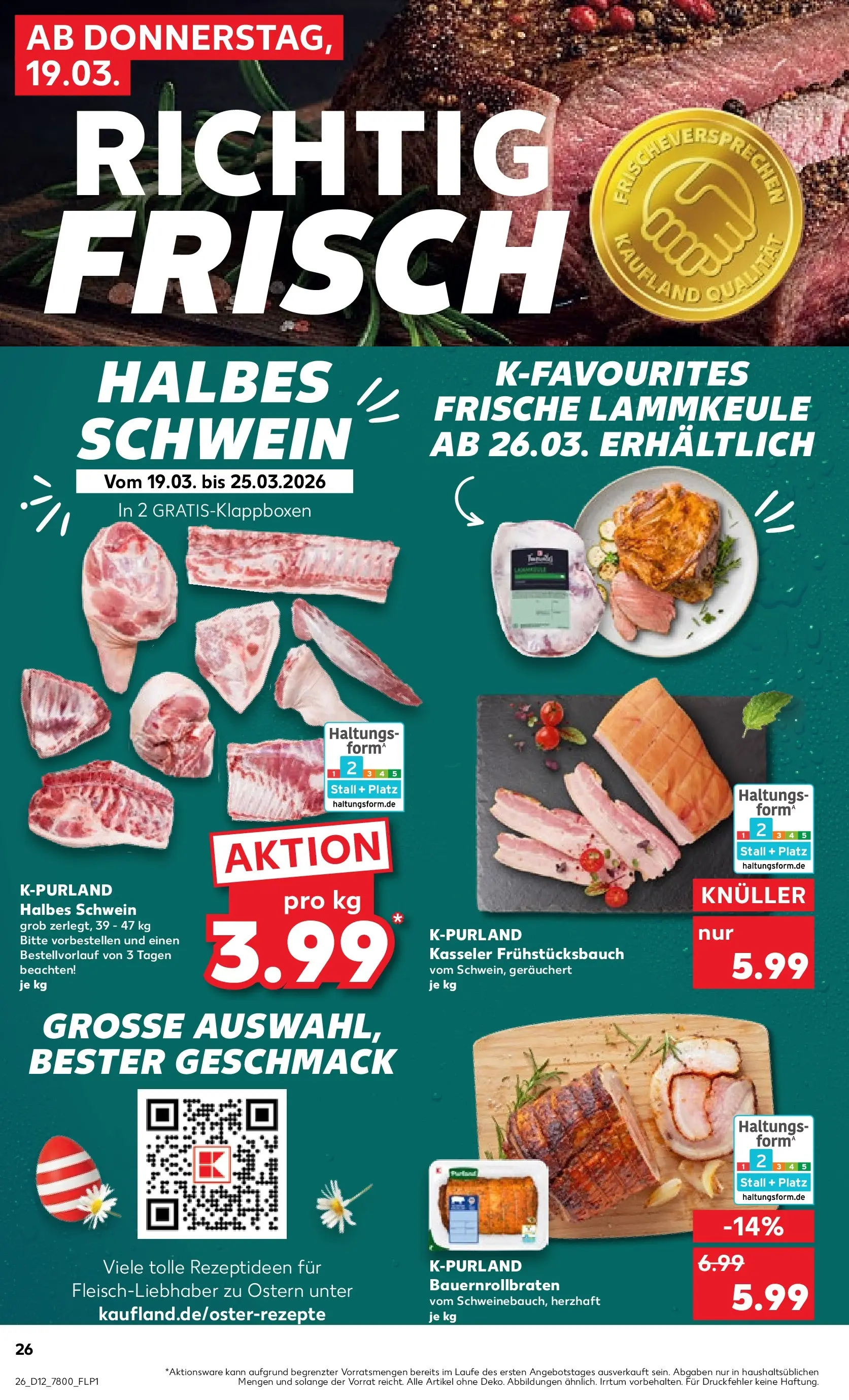 Prospekt Kaufland ab 16.03.2026 » Angebote und Werbung Online | Seite: 42 | Produkte: Lammkeule Prospekt Kaufland ab 16.03.2026 » Angebote Online zum Blättern | Seite: 42 | Produkte: Lammkeule