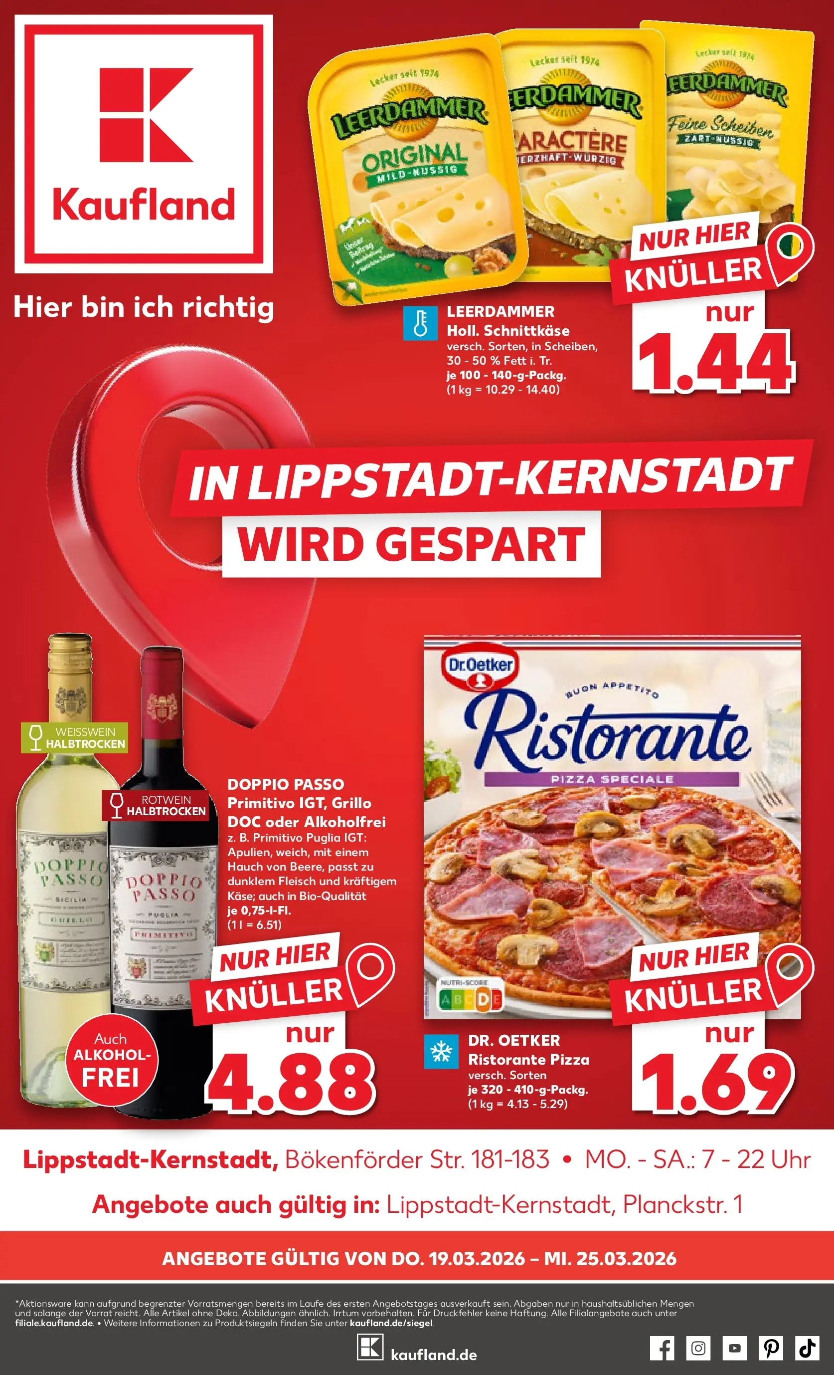 Prospekt Kaufland ab 16.03.2026 » Angebote Online zum Blättern | Seite: 13 | Produkte: Ristorante, Rotwein, Weißwein halbtrocken, Doppio Passo