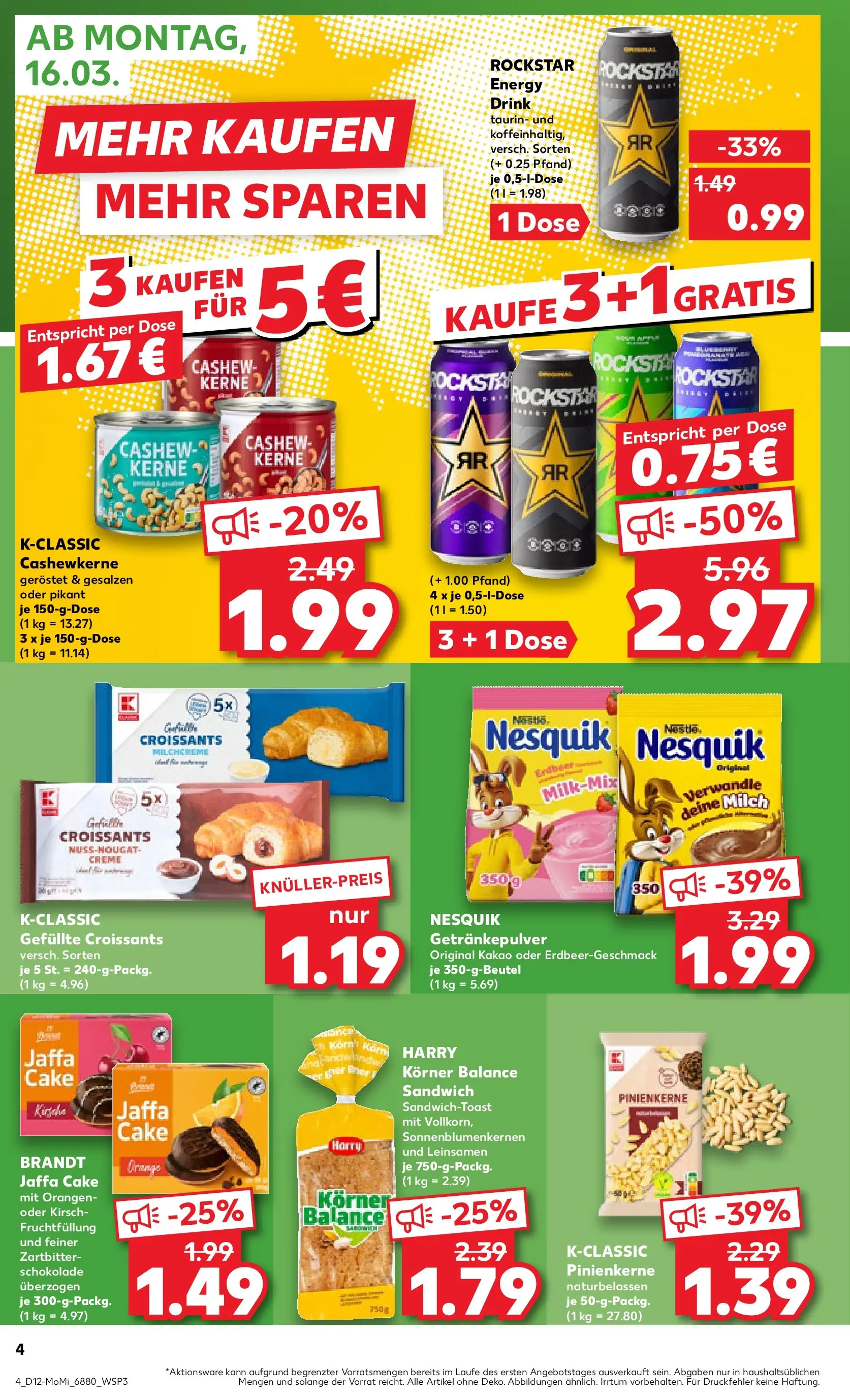Prospekt Kaufland ab 16.03.2026 » Angebote und Werbung Online | Seite: 4 Prospekt Kaufland ab 16.03.2026 » Angebote Online zum Blättern | Seite: 4