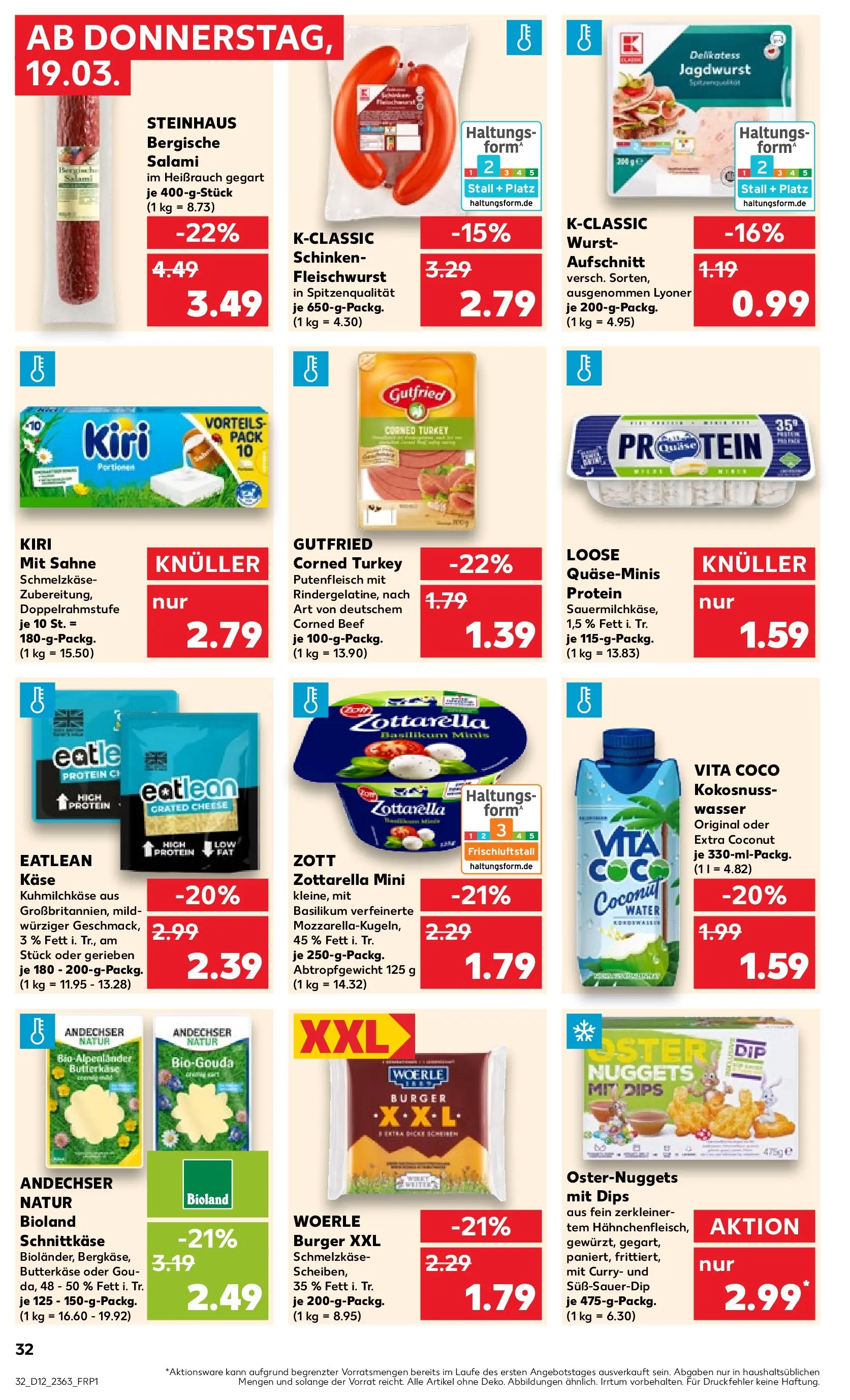 Prospekt Kaufland ab 16.03.2026 » Angebote und Werbung Online | Seite: 48 | Produkte: Käse, Burger, Wurst, Sahne Prospekt Kaufland ab 16.03.2026 » Angebote Online zum Blättern | Seite: 48 | Produkte: Käse, Burger, Wurst, Sahne