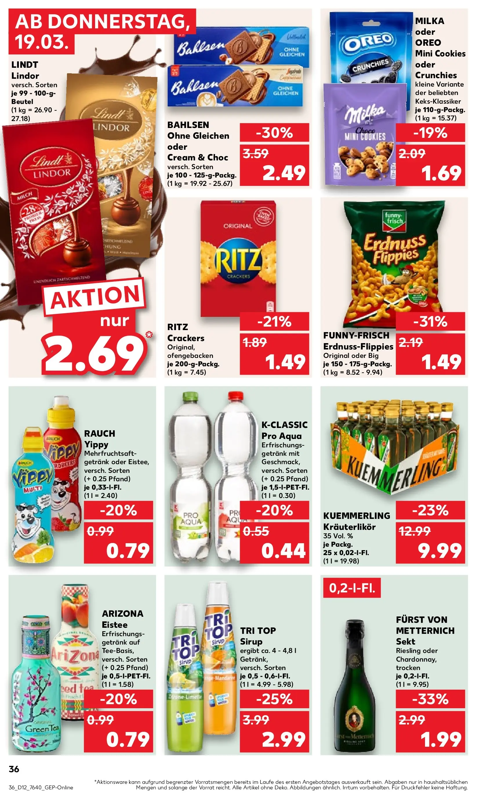 Prospekt Kaufland ab 16.03.2026 » Angebote und Werbung Online | Seite: 52 | Produkte: Top, Furst von metternich, Milch, Milka Prospekt Kaufland ab 16.03.2026 » Angebote Online zum Blättern | Seite: 52 | Produkte: Top, Furst von metternich, Milch, Milka