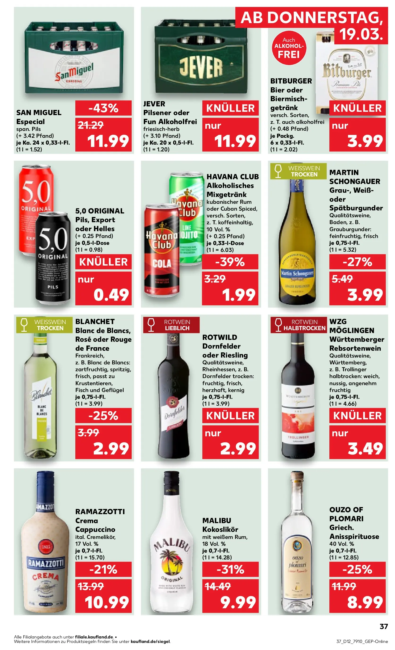 Prospekt Kaufland ab 16.03.2026 » Angebote Online zum Blättern | Seite: 49 | Produkte: Havana club, Rotwein, Rum, Pils