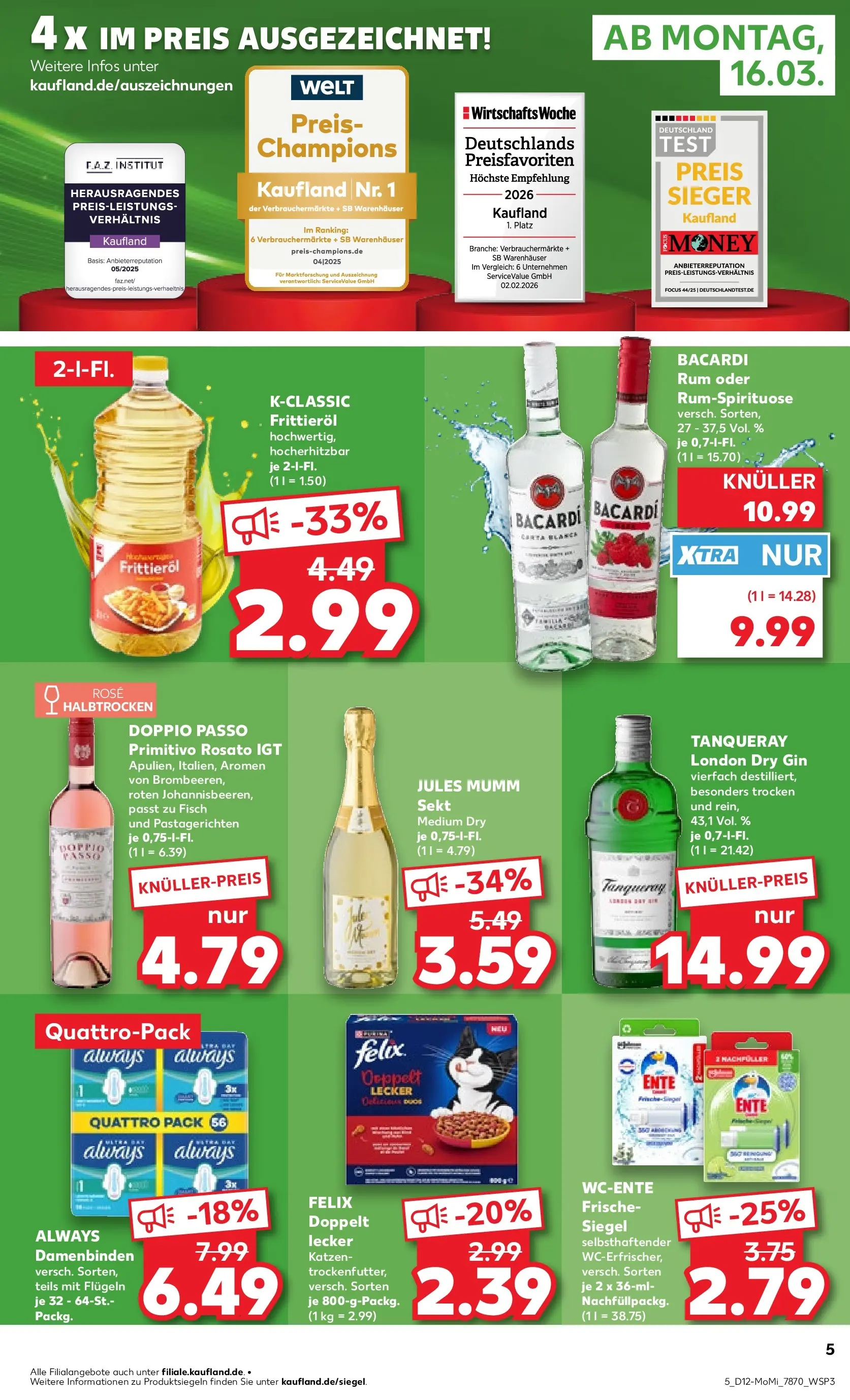 Prospekt Kaufland ab 16.03.2026 » Angebote und Werbung Online | Seite: 5 Prospekt Kaufland ab 16.03.2026 » Angebote Online zum Blättern | Seite: 5