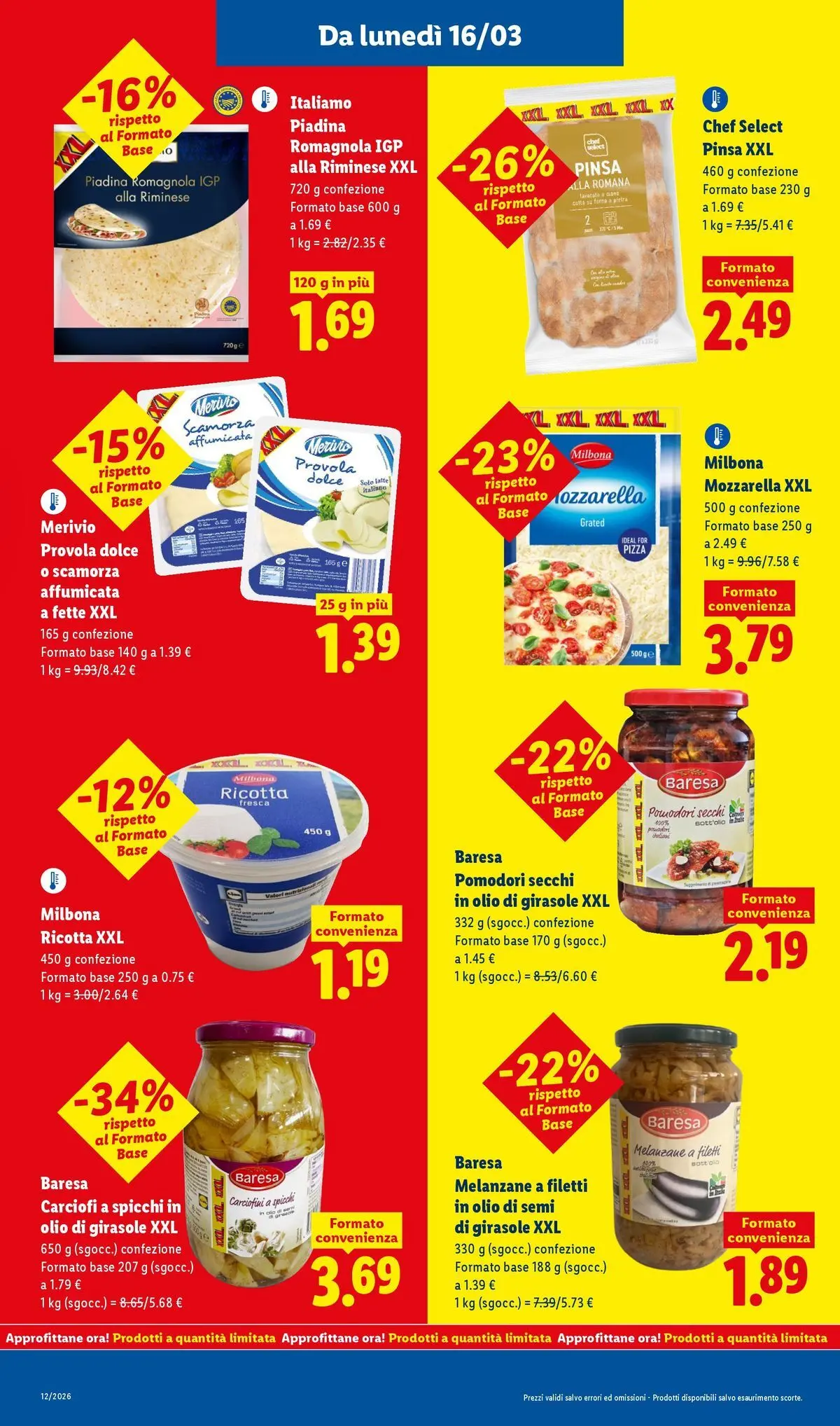 LIDL volantino della prossima settimana dal ﻿15/03/2026﻿ 📣 | Pagina: 3 | Prodotti: Latte, Olio di girasole, Olio di semi di girasole, Pomodori secchi