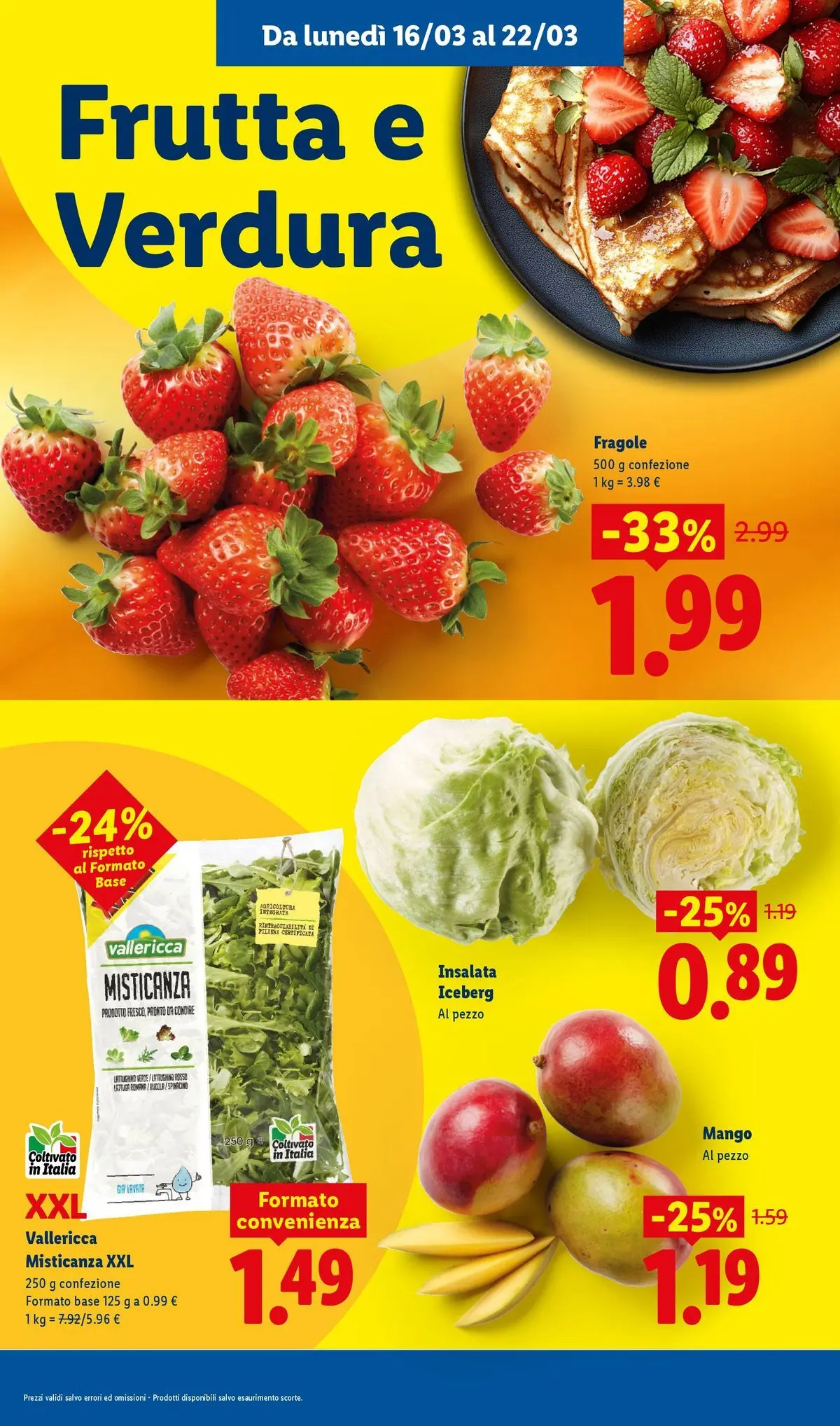 LIDL volantino della prossima settimana dal ﻿15/03/2026﻿ 📣 | Pagina: 6 | Prodotti: Misticanza, Rucola, Insalata, Mango