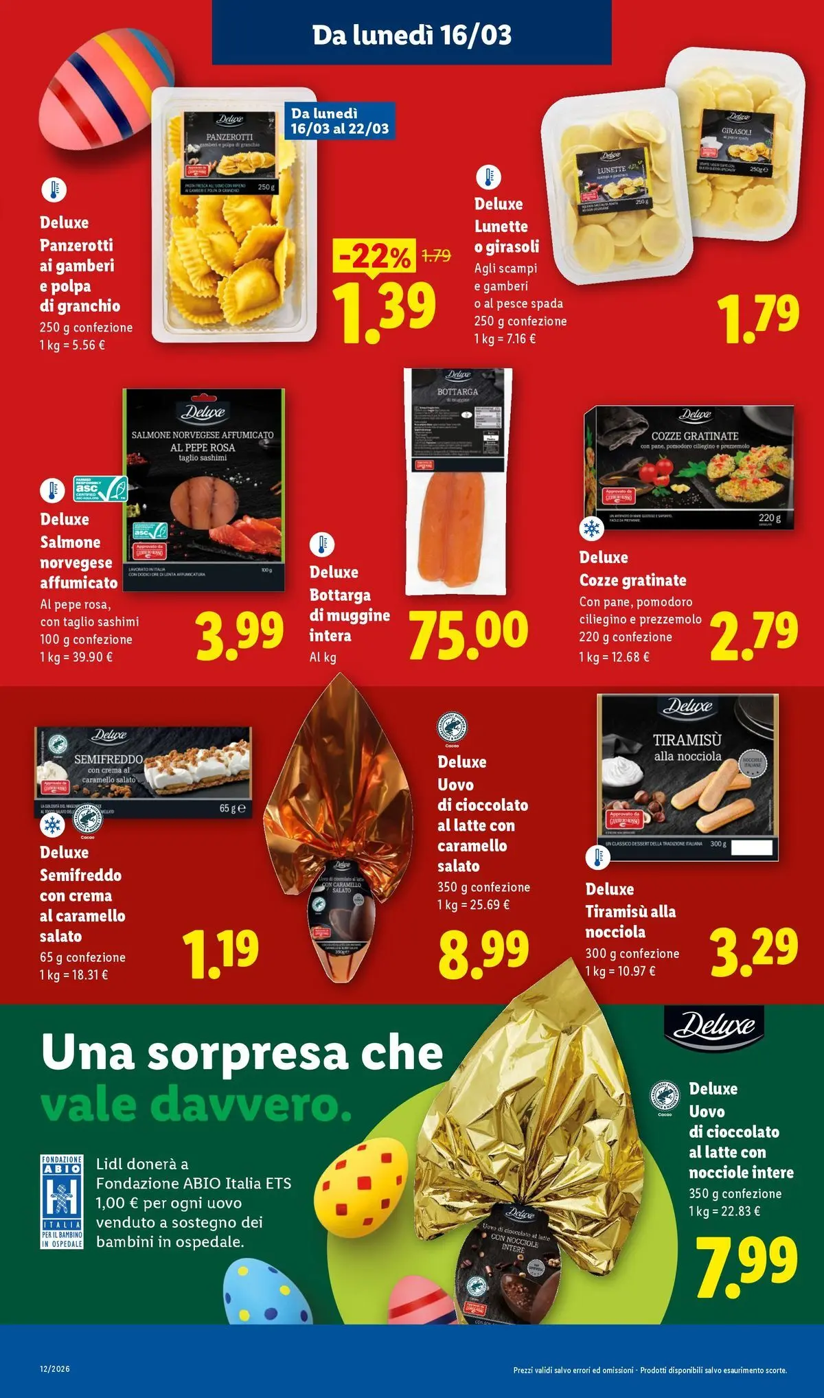 LIDL volantino della prossima settimana dal ﻿15/03/2026﻿ 📣 | Pagina: 11 | Prodotti: Salmone, Latte, Nocciole, Panzerotti