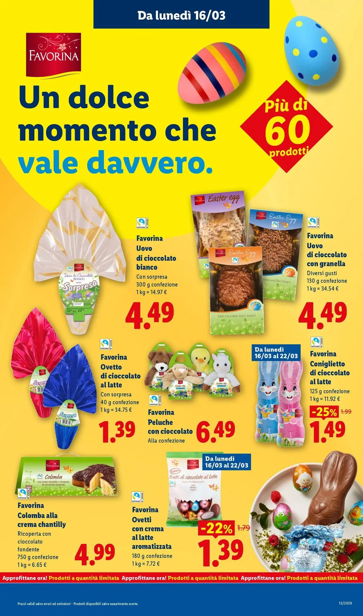 LIDL volantino della prossima settimana dal ﻿15/03/2026﻿ 📣 | Pagina: 16 | Prodotti: Crema, Peluche, Cioccolato, Latte