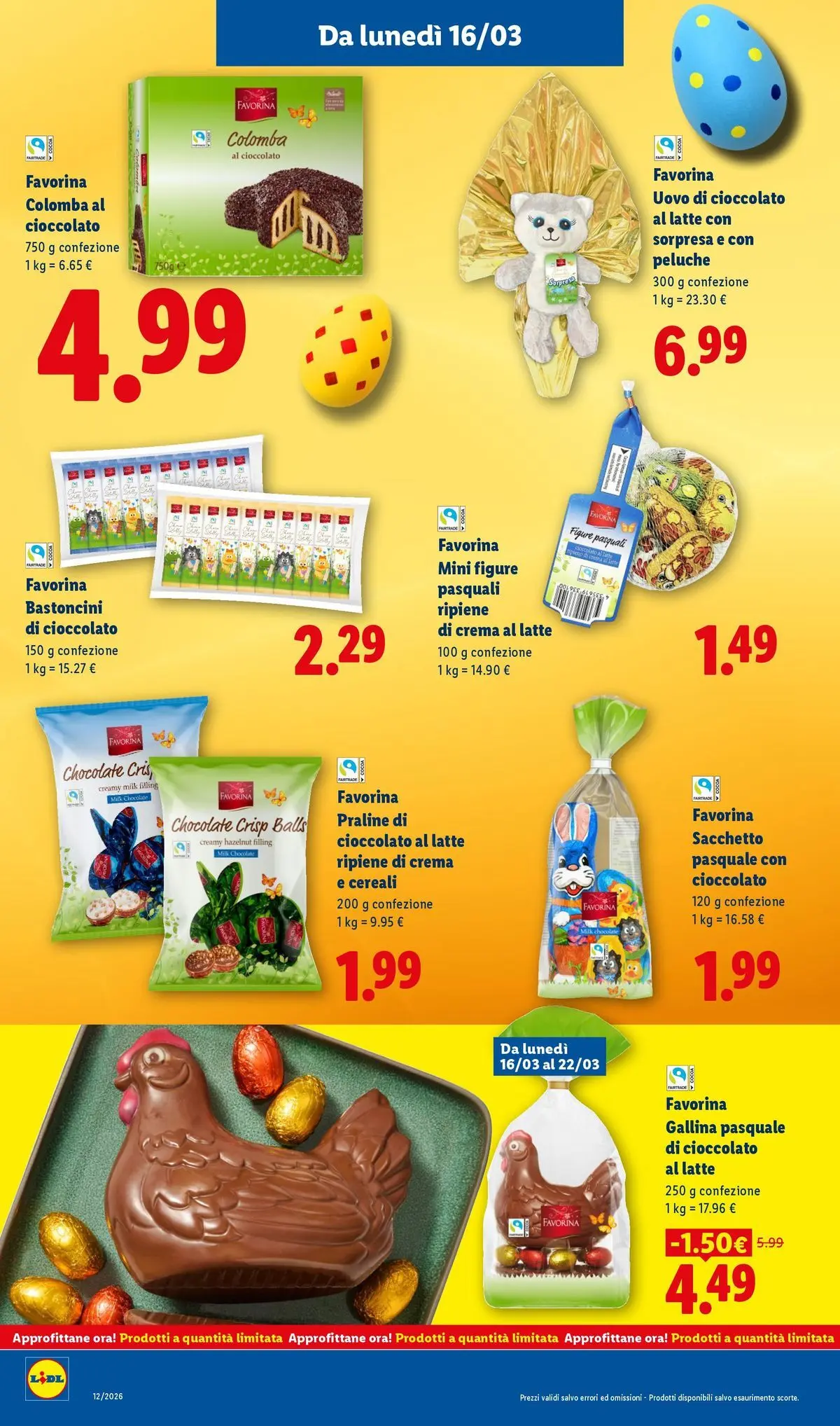 LIDL volantino della prossima settimana dal ﻿15/03/2026﻿ 📣 | Pagina: 17 | Prodotti: Peluche, Cioccolato, Cereali, Latte