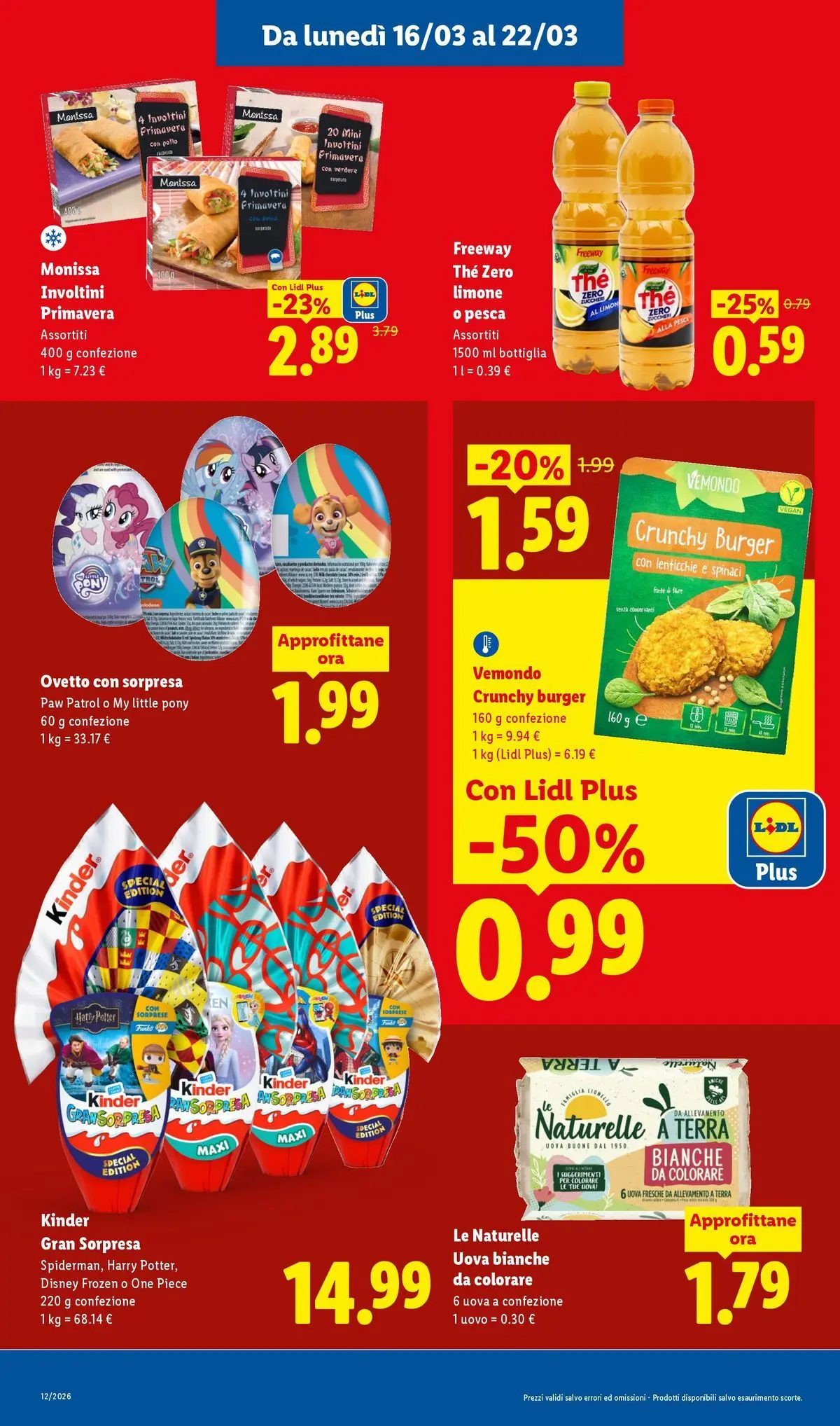 LIDL volantino della prossima settimana dal ﻿15/03/2026﻿ 📣 | Pagina: 21 | Prodotti: Uova, Limone, Pesca, Bottiglia
