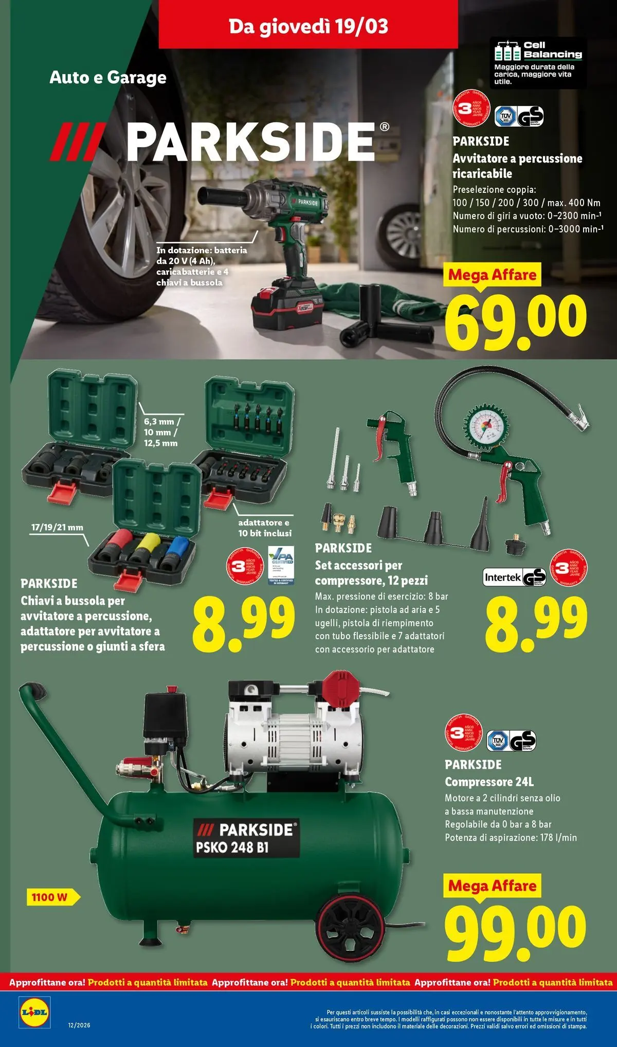 LIDL volantino della prossima settimana dal ﻿15/03/2026﻿ 📣 | Pagina: 34 | Prodotti: Compressore, Olio, Tubo, Adattatore