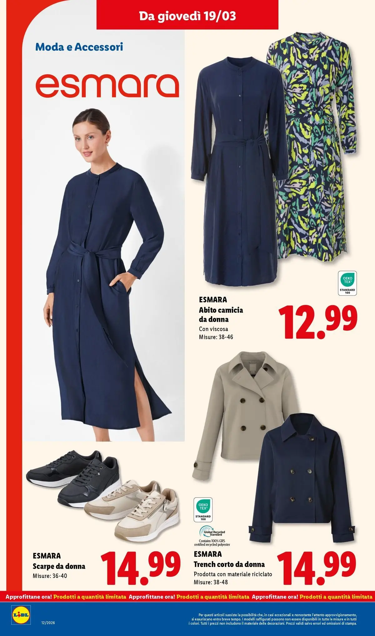 LIDL volantino della prossima settimana dal ﻿15/03/2026﻿ 📣 | Pagina: 38 | Prodotti: Camicia, Abito, Scarpe