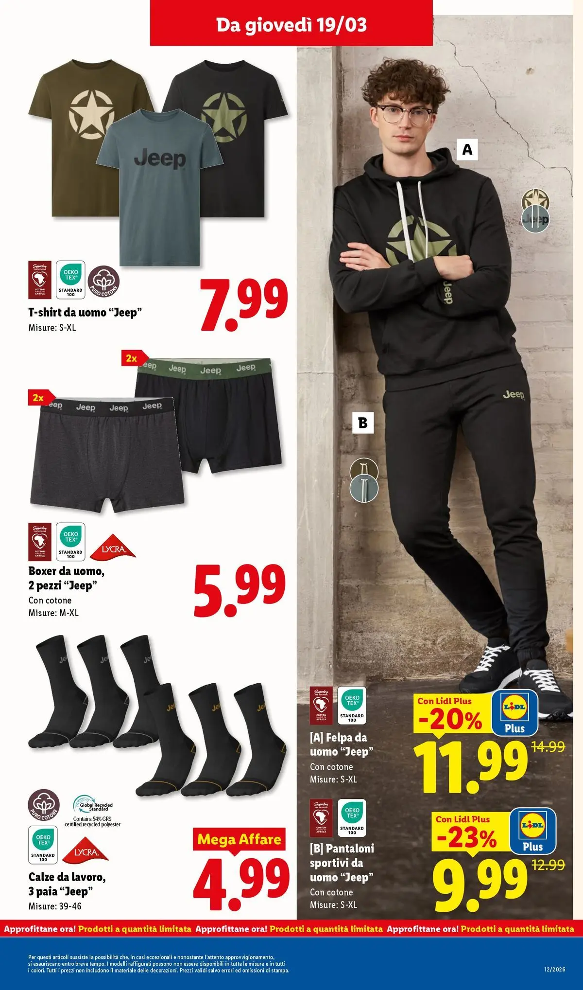 LIDL volantino della prossima settimana dal ﻿15/03/2026﻿ 📣 | Pagina: 41 | Prodotti: Felpa, Pantaloni, Boxer, T-shirt