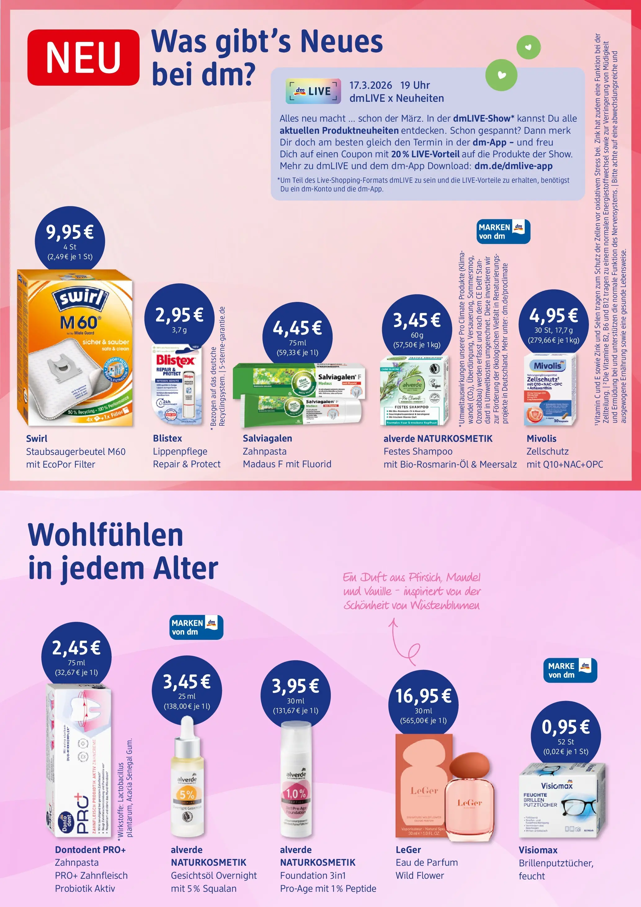 dm drogerie prospekt Gomaringen (ab 12.03.2026) zum Blättern | Seite: 3 | Produkte: Shampoo, Zahnpasta, Foundation, Gesichtsöl