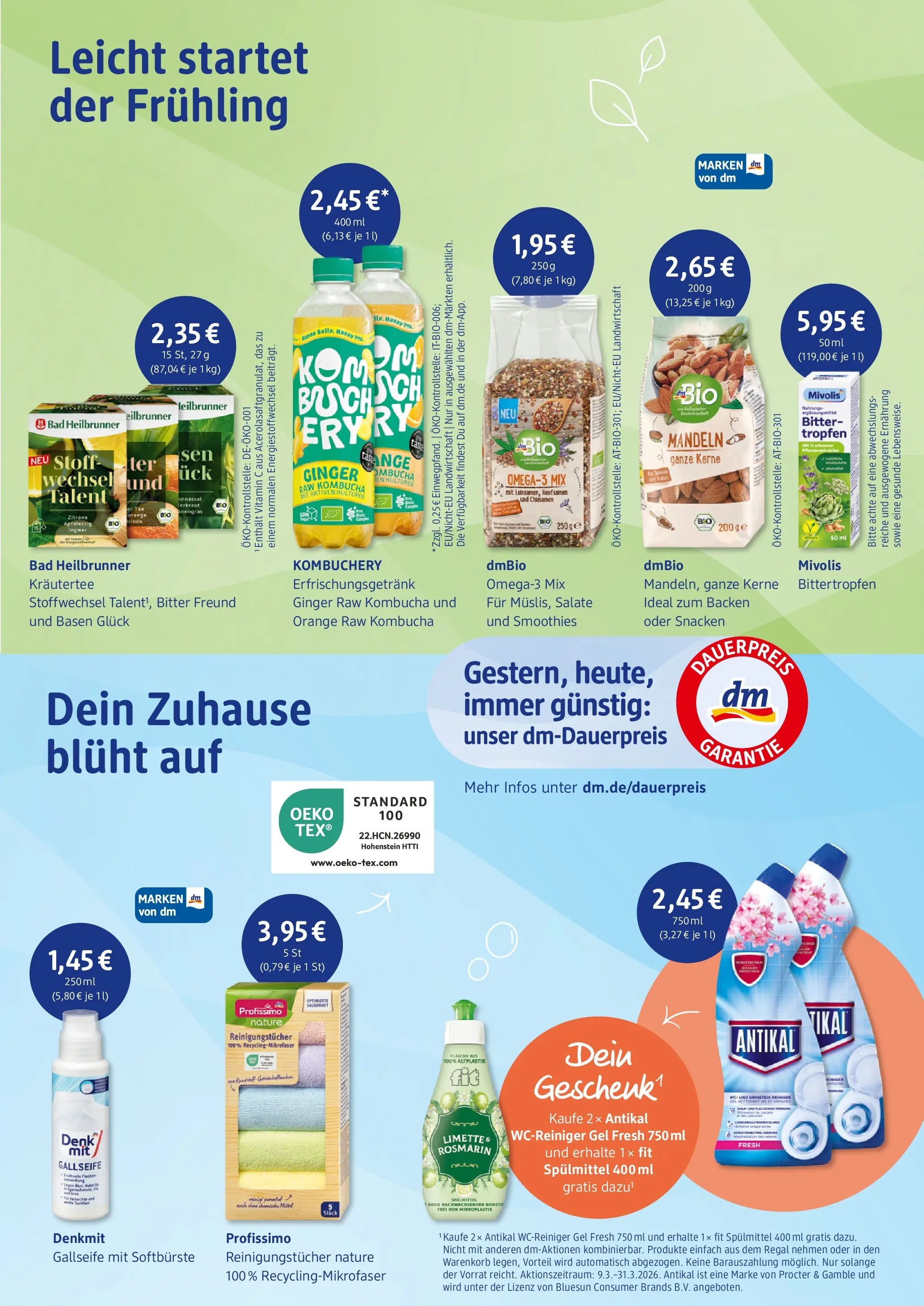 dm drogerie prospekt Gomaringen (ab 12.03.2026) zum Blättern | Seite: 5 | Produkte: Regal, Mandeln, Reinigungstücher, Zitrone