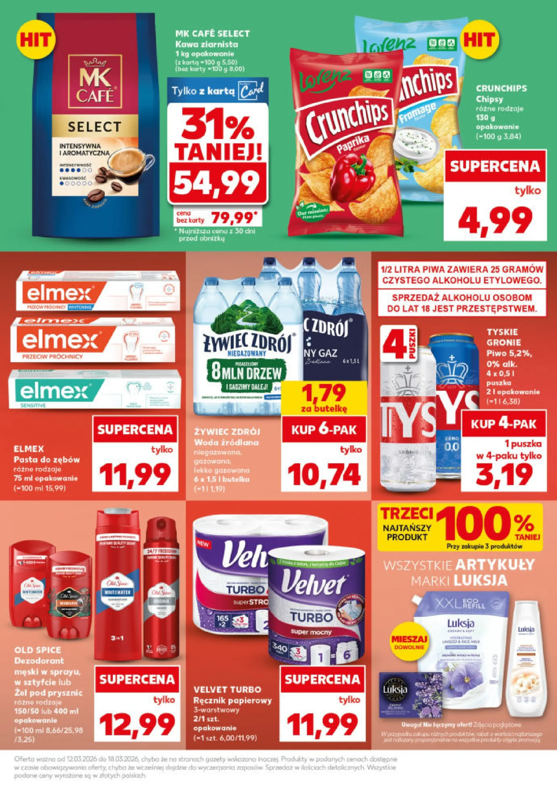 Kaufland - Kaufland Mocny Start  ważne do 18.03 od 15.03.2026 - od jutra PDF | Strona: 9 | Produkty: Kawa ziarnista, Dezodorant, Old spice, Woda