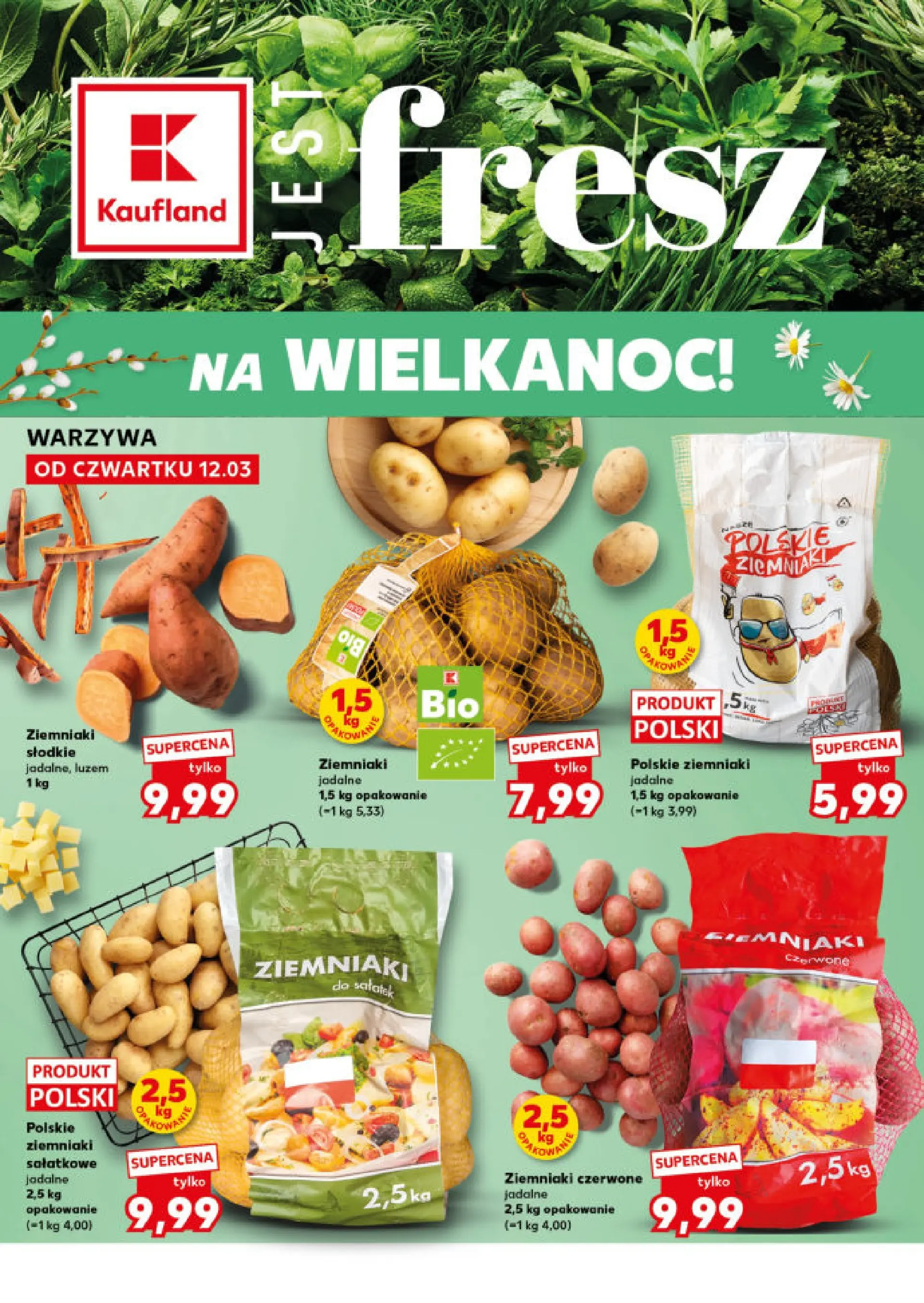 Kaufland - Kaufland Mocny Start  ważne do 18.03 od 15.03.2026 - od jutra PDF | Strona: 10 | Produkty: Ziemniaki, Warzywa