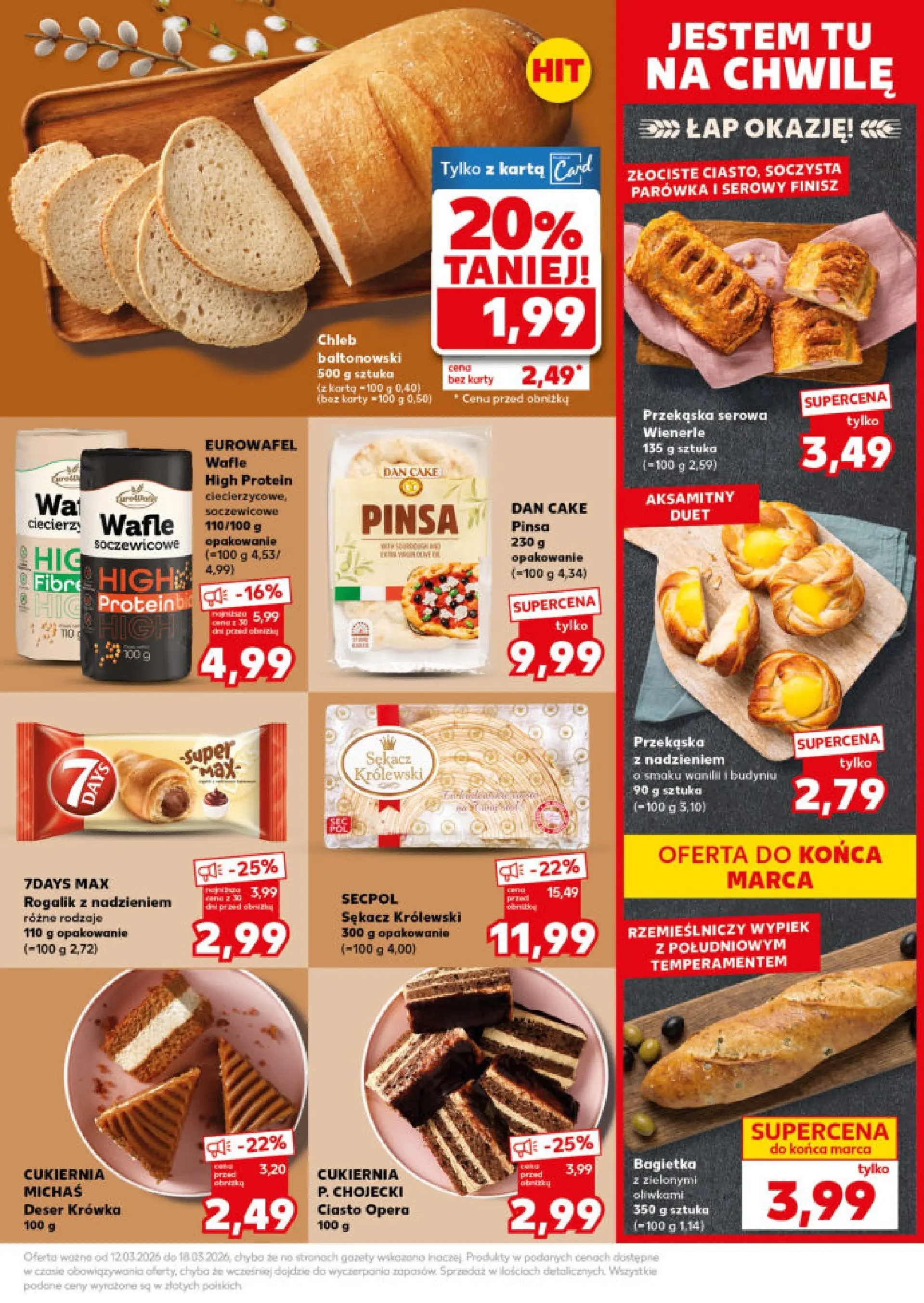 Kaufland - Kaufland Mocny Start  ważne do 18.03 od 15.03.2026 - od jutra PDF | Strona: 19 | Produkty: Wafle, Bagietka, Chleb, Pinsa