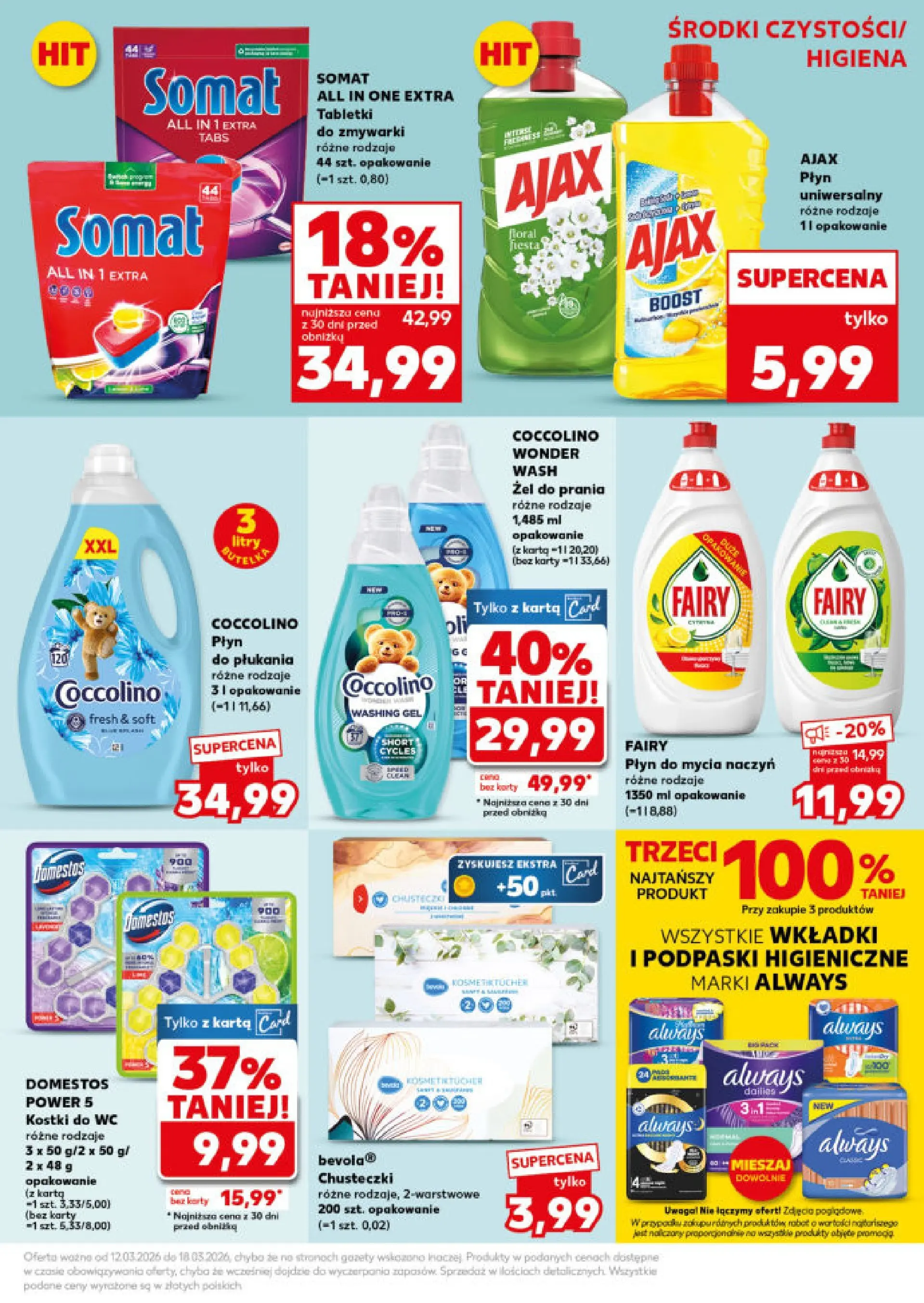Kaufland - Kaufland Mocny Start  ważne do 18.03 od 15.03.2026 - od jutra PDF | Strona: 25 | Produkty: Kostki do wc, Karta, Podpaski, Płyn do mycia naczyń