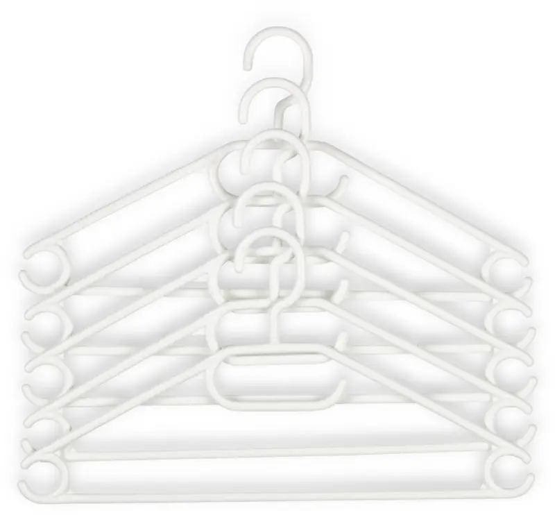 JYSK Закачалки TRYGVE бели 5 бр./к-т