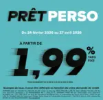 Carrefour Banque PR&Ecirc;T PERSO - au 27.04.2026