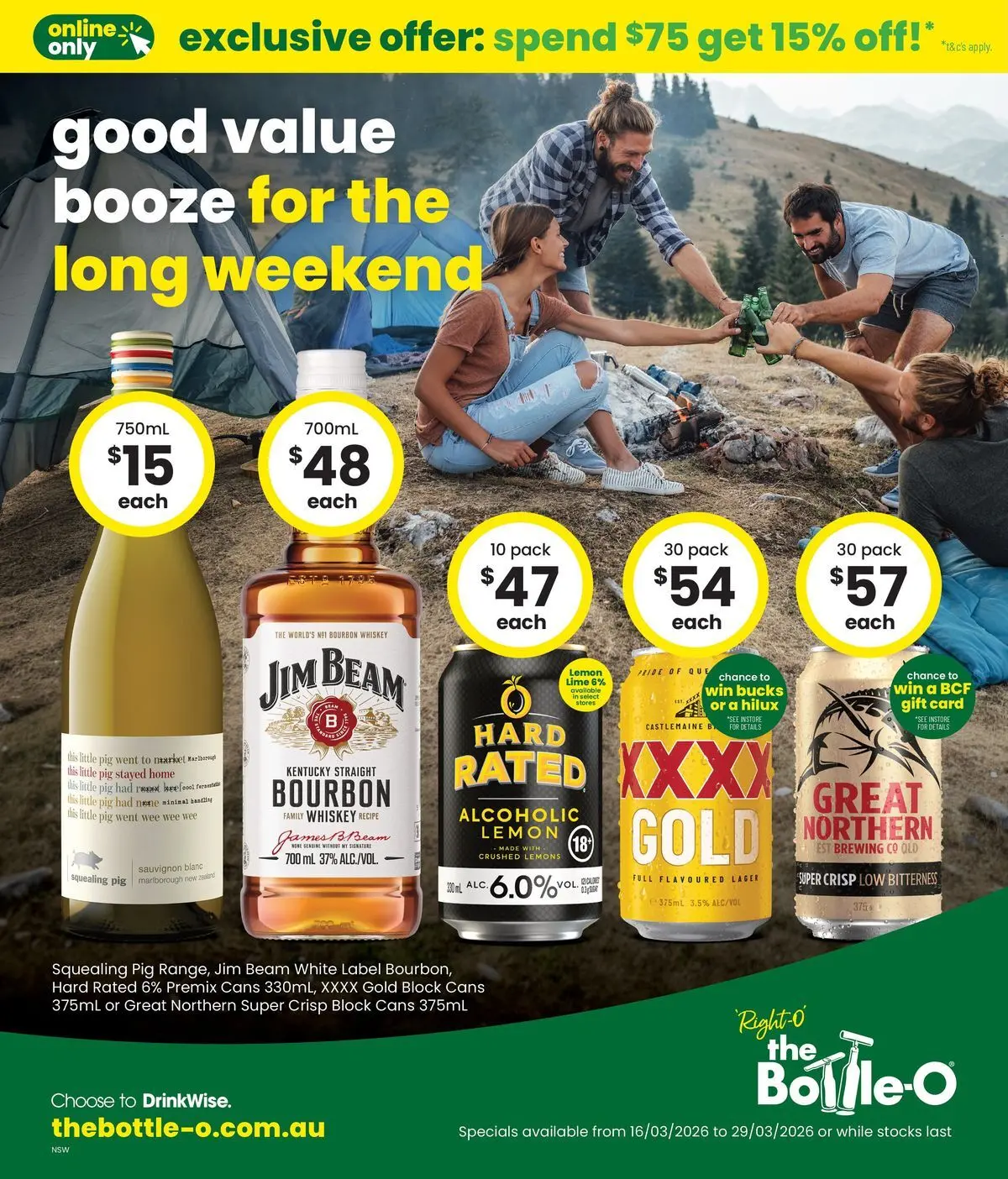 The Bottle-O - Good Value Booze, For The Long Weekend. 16/03 - 15/03/2026 > weekly / monthly specials | Page: 1