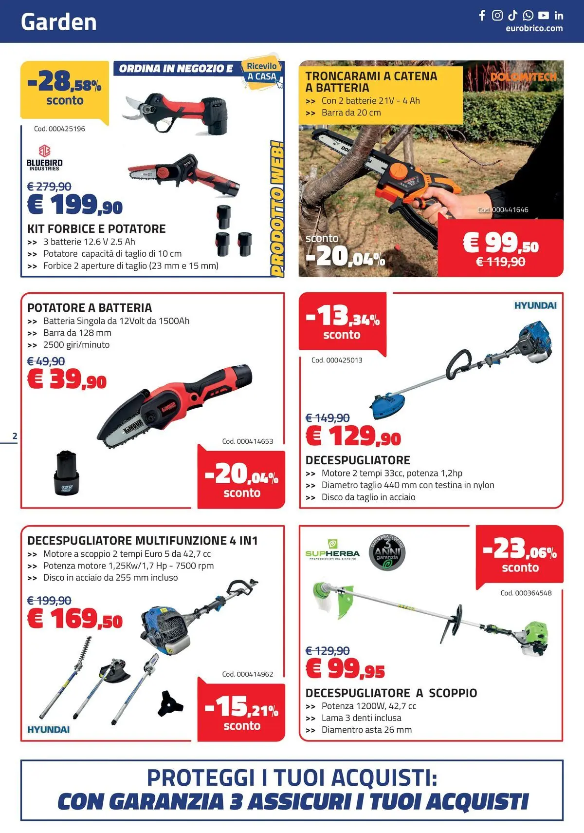 Nuovo Eurobrico - Offerte che fioriscono dal 18/03/2026 > offerte anteprima 🛍️ | Pagina: 2 | Prodotti: Forbice, Disco, Batteria, Batterie