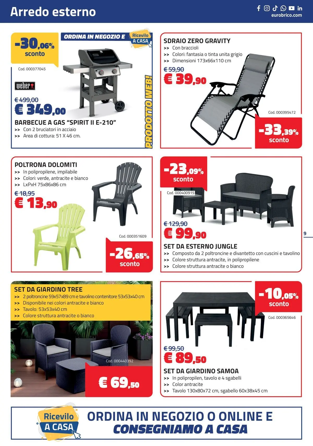 Nuovo Eurobrico - Offerte che fioriscono dal 18/03/2026 > offerte anteprima 🛍️ | Pagina: 9 | Prodotti: Sdraio, Braccioli, Sgabello, Contenitore