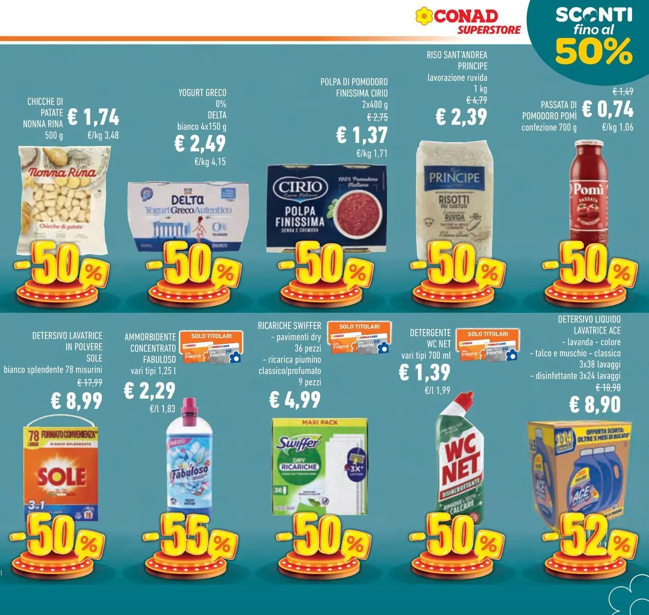 Volantino Conad dal 11/03/2026 > Anteprima | Pagina: 9 | Prodotti: Yogurt greco, Patate, Pomodoro, WC