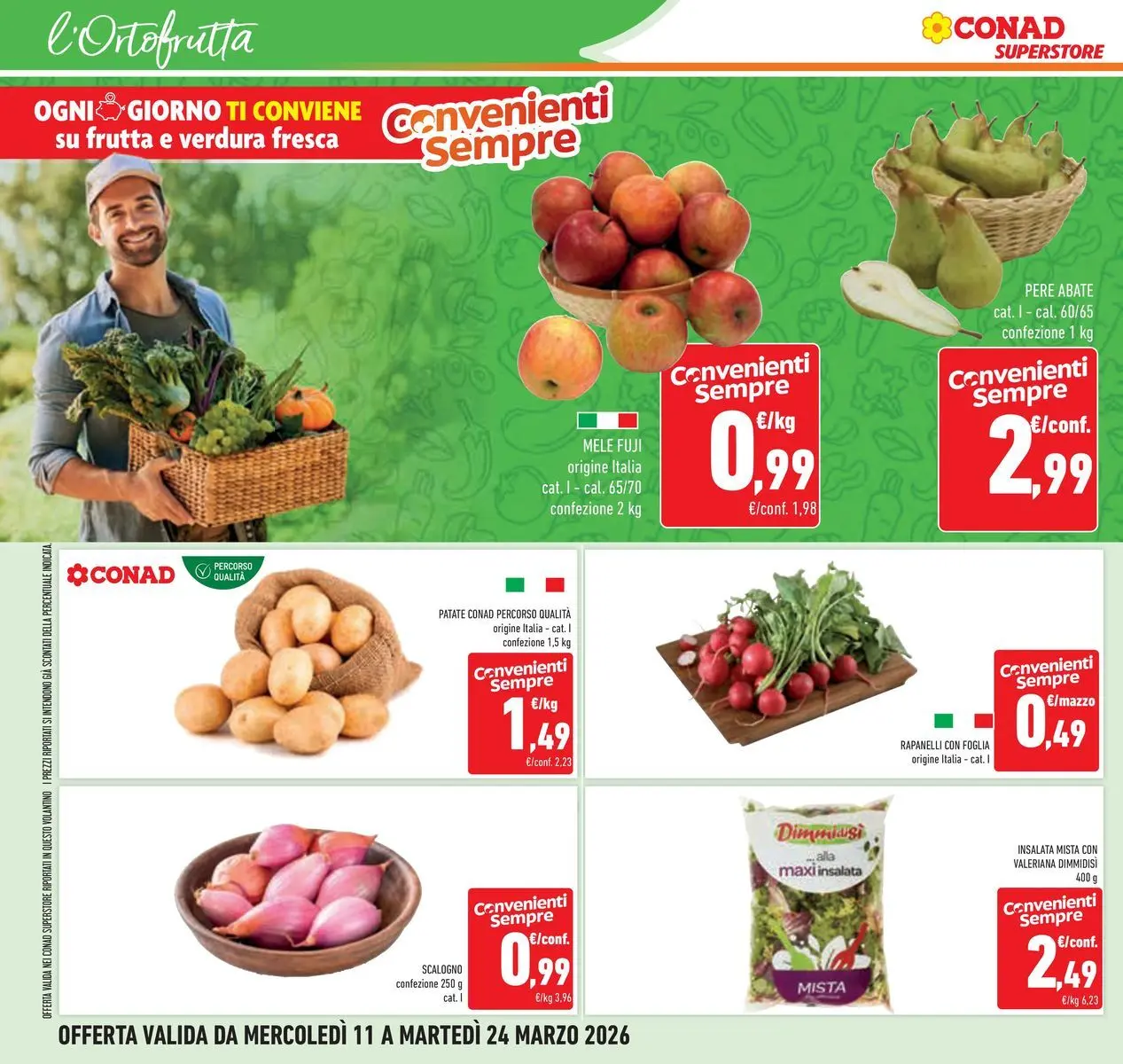 Volantino Conad dal 11/03/2026 > Anteprima | Pagina: 10 | Prodotti: Mele, Insalata, Patate, Frutta