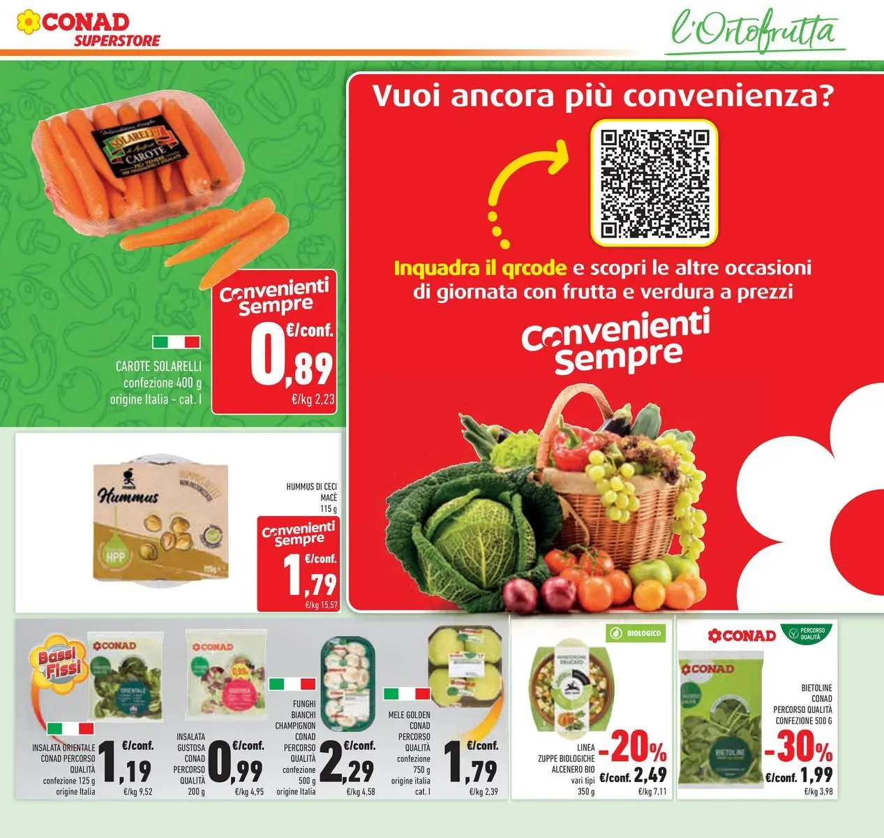 Volantino Conad dal 11/03/2026 > Anteprima | Pagina: 11 | Prodotti: Ceci, Frutta, Funghi, Hummus