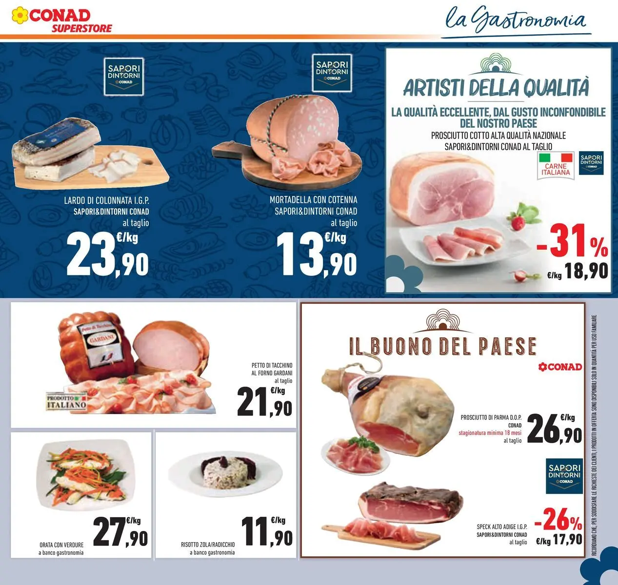 Volantino Conad dal 11/03/2026 > Anteprima | Pagina: 19 | Prodotti: Prosciutto Cotto, Orata, Tacchino, Mortadella