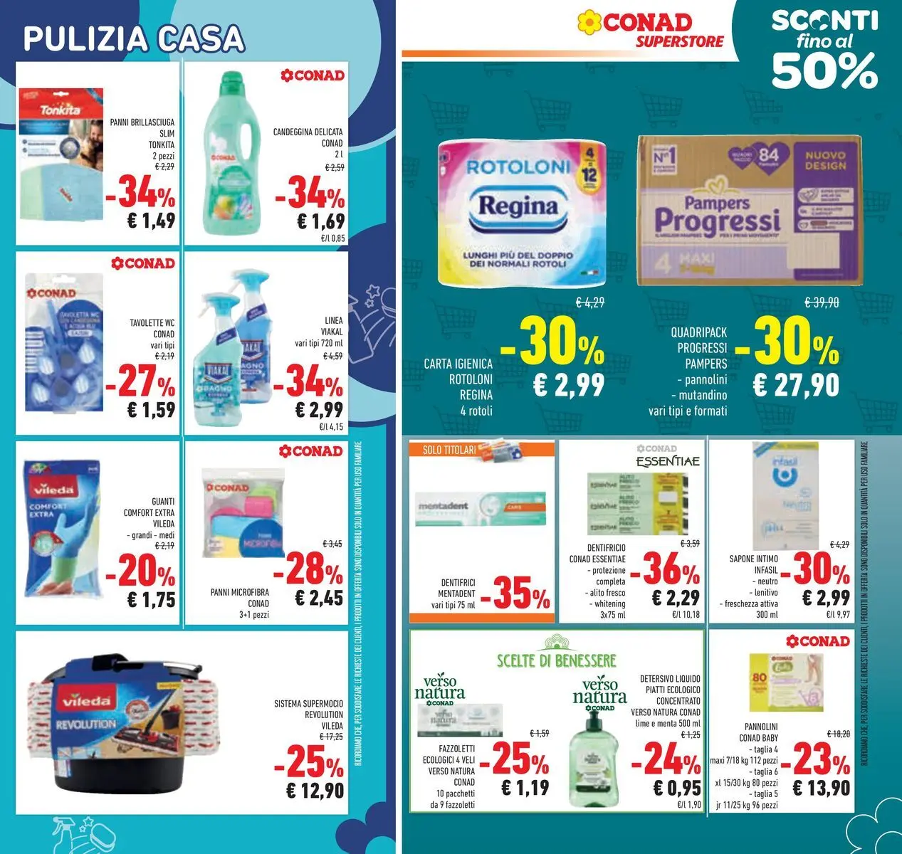 Volantino Conad dal 11/03/2026 > Anteprima | Pagina: 31 | Prodotti: Carta igienica, Sapone, Lime, Pampers