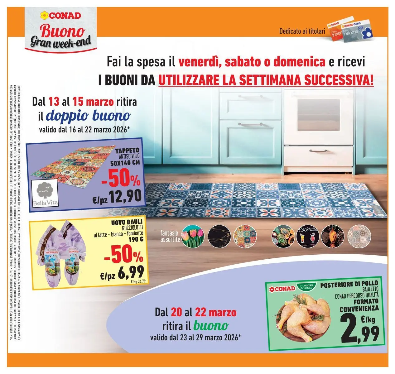 Volantino Conad dal 11/03/2026 > Anteprima | Pagina: 46 | Prodotti: Pollo, Latte, Tappeto