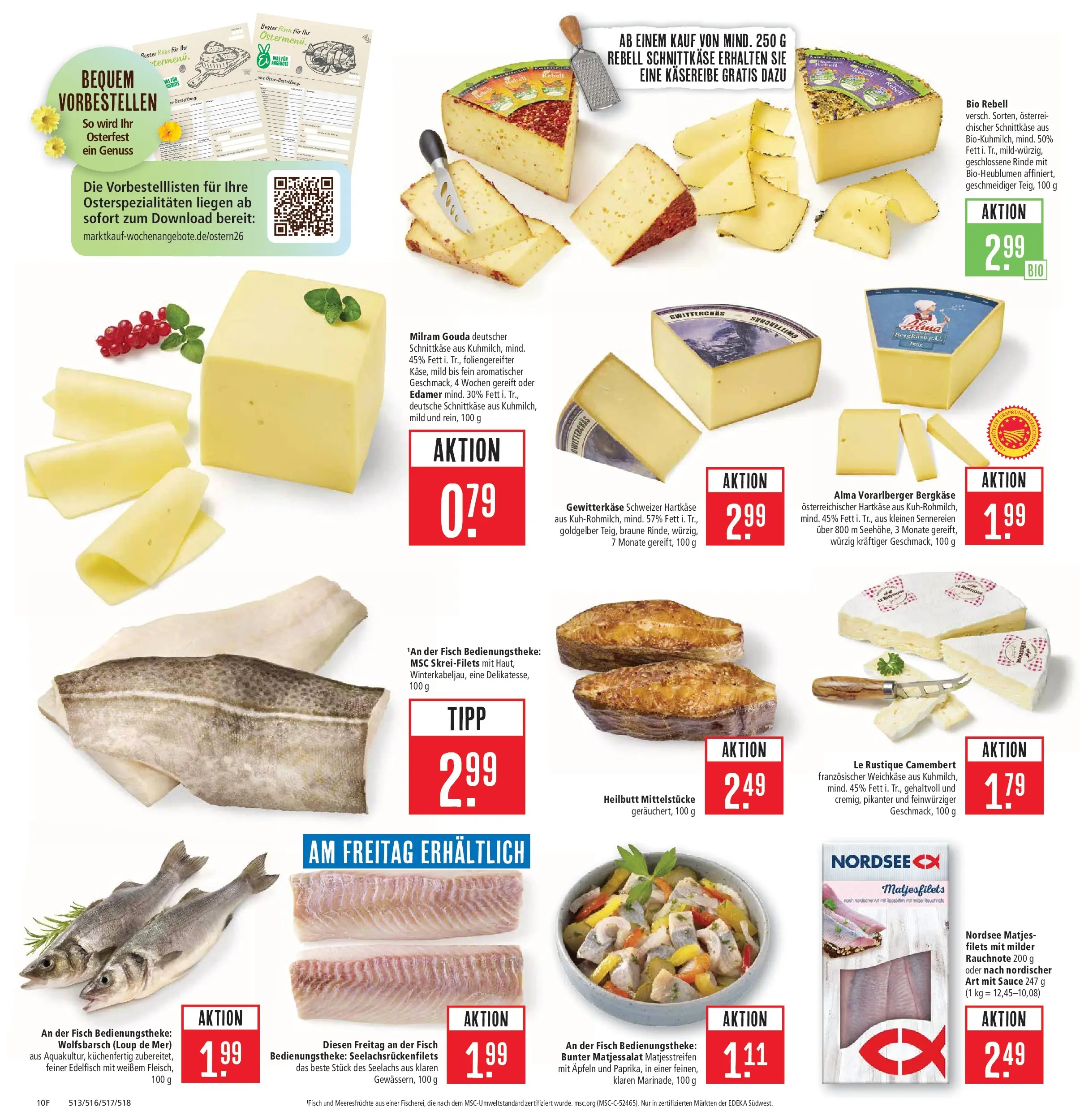 Marktkauf - Marktkauf: Wochenangebote (ab 15.03.2026) » Angebote online | Seite: 14 | Produkte: Gouda, Edamer, Fisch, Meeresfrüchte