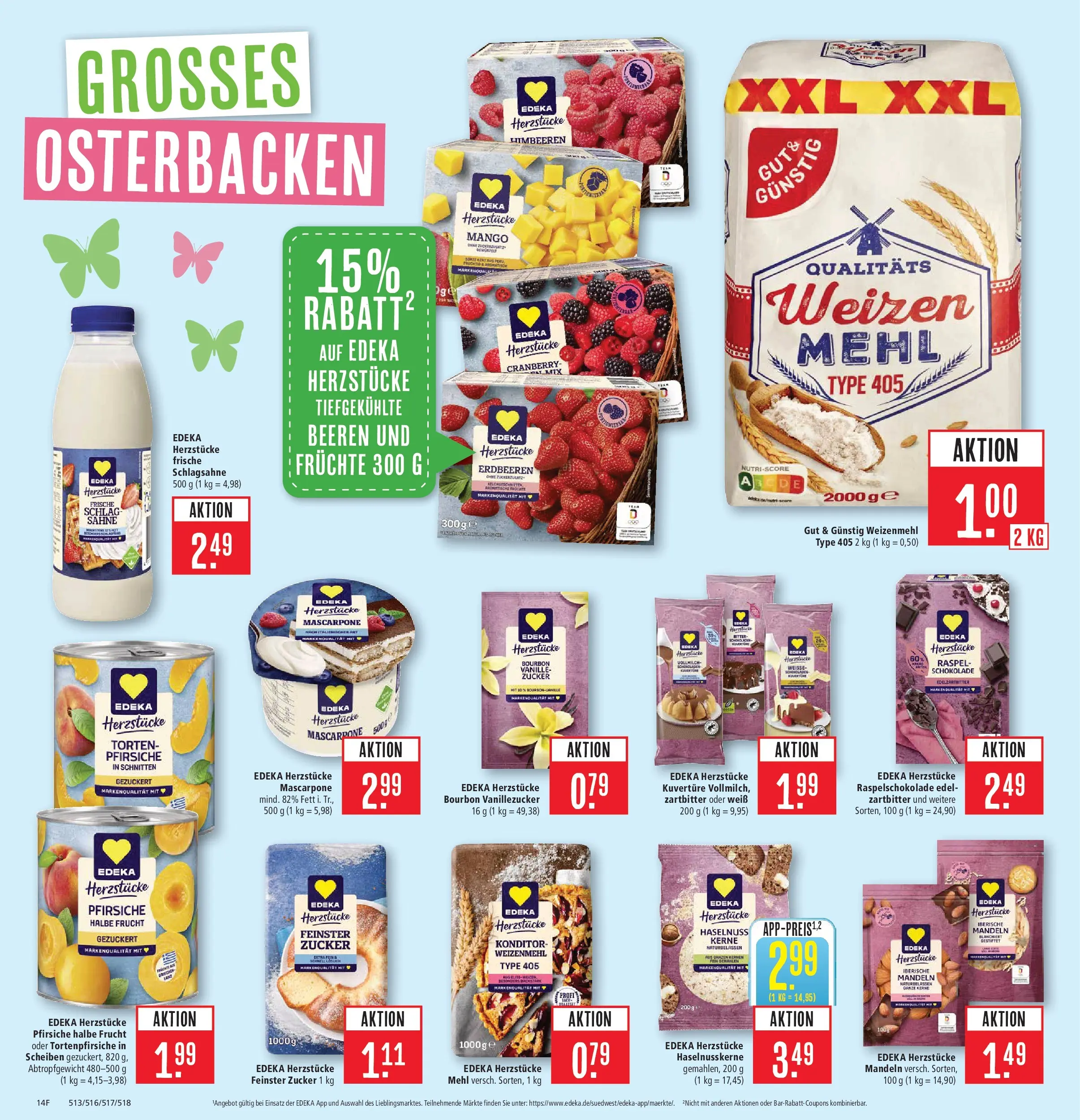 Marktkauf - Marktkauf: Wochenangebote (ab 15.03.2026) » Angebote online | Seite: 18 | Produkte: Mehl, Bourbon, Erdbeeren, Sahne
