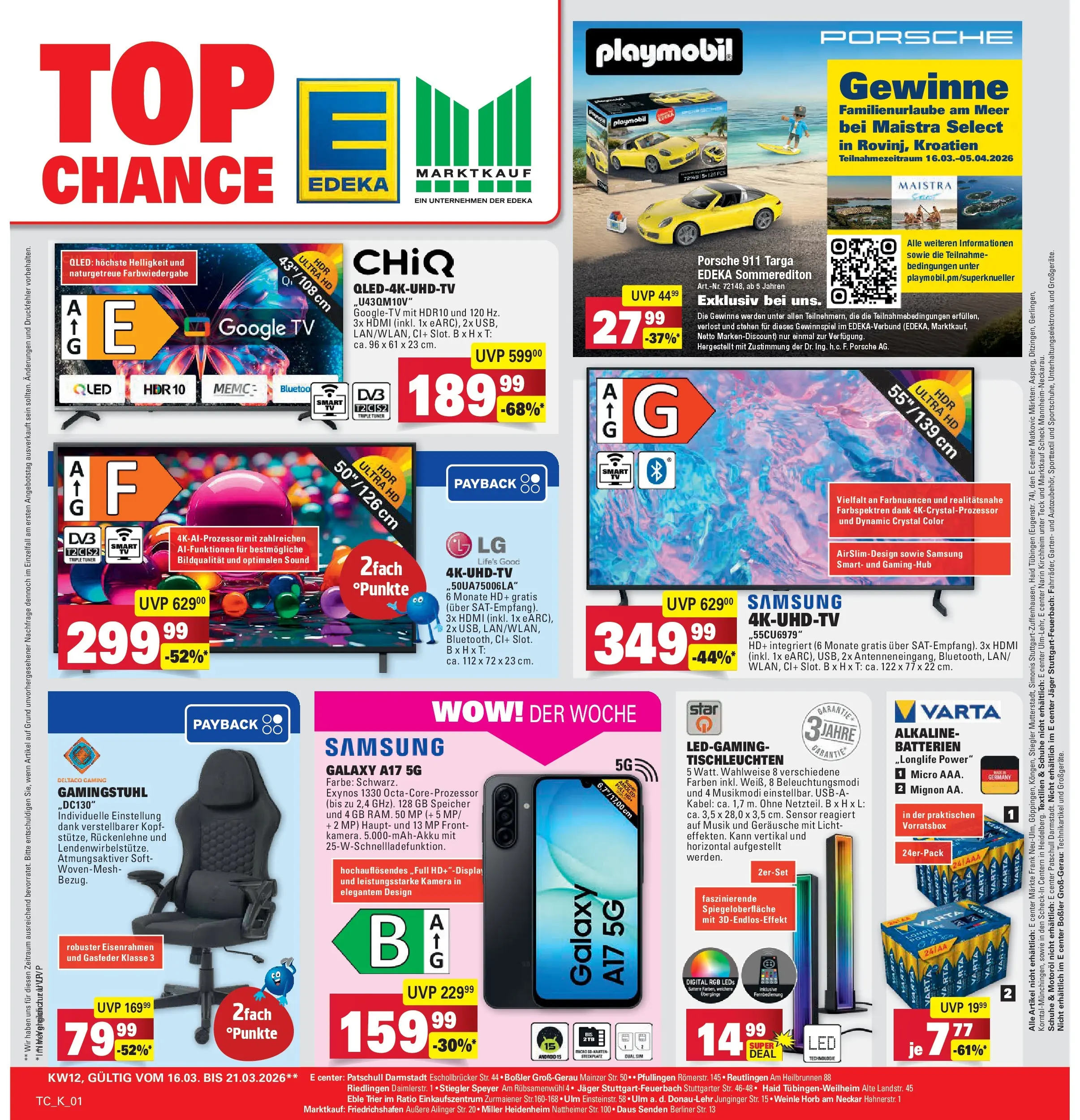 Marktkauf - Marktkauf: Wochenangebote (ab 16.03.2026) » Angebote online | Seite: 31 | Produkte: Kamera, Kabel, Samsung, Gamingstuhl