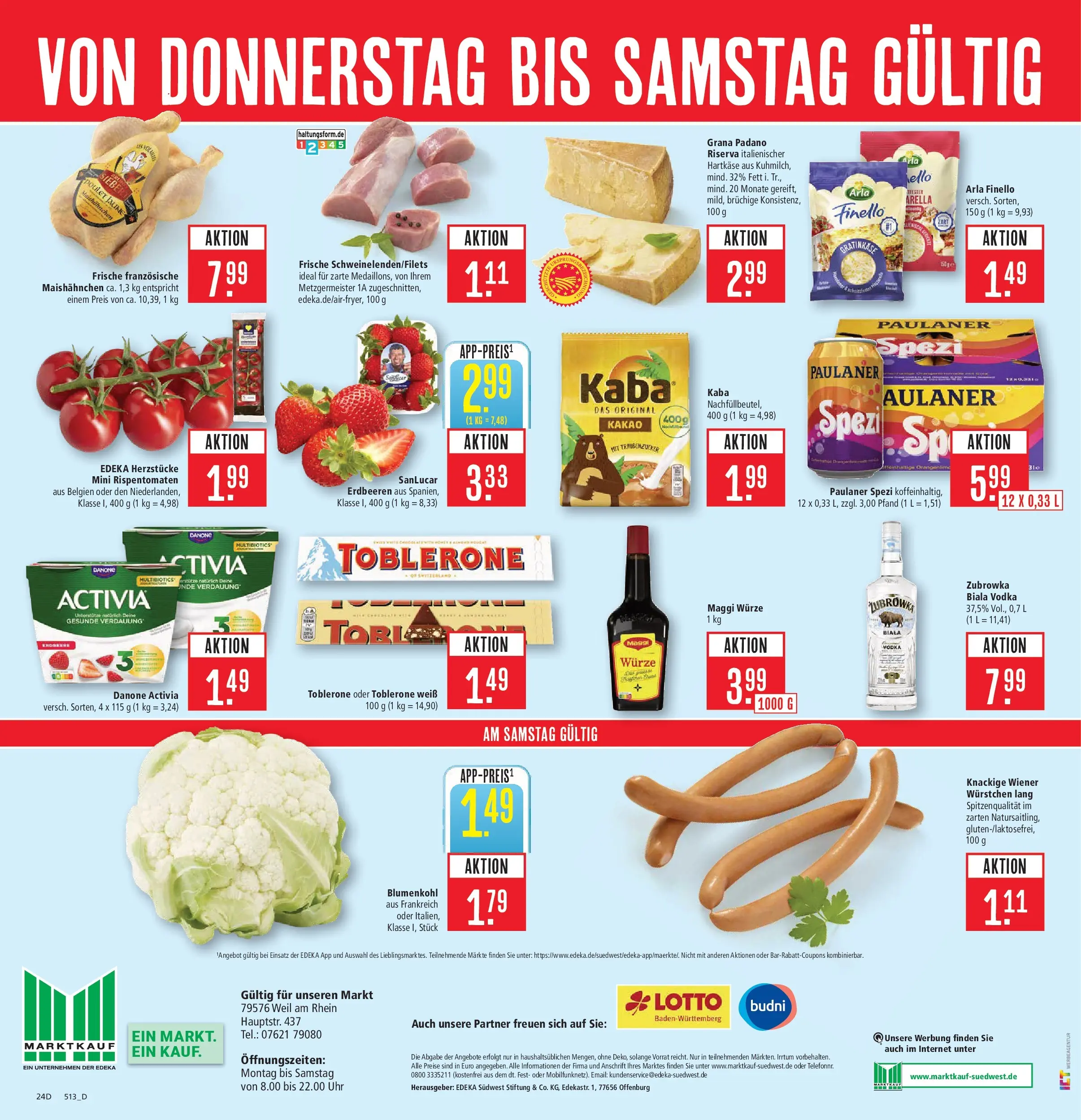 Marktkauf - Marktkauf: Wochenangebote (ab 15.03.2026) » Angebote online | Seite: 30 | Produkte: Danone activia, Vodka, Erdbeeren, Uhr