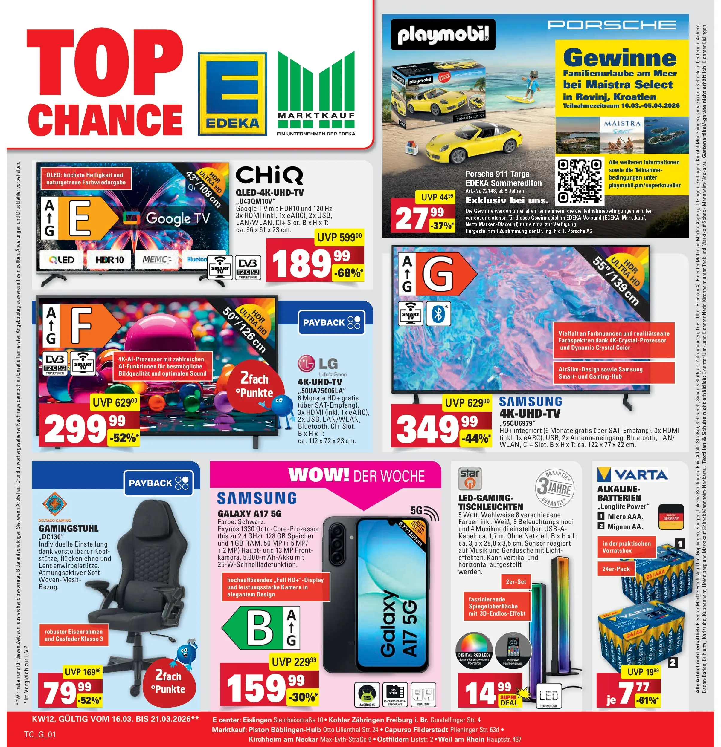 Marktkauf - Marktkauf: Wochenangebote (ab 15.03.2026) » Angebote online | Seite: 31 | Produkte: Kamera, Kabel, Batterien, Gamingstuhl