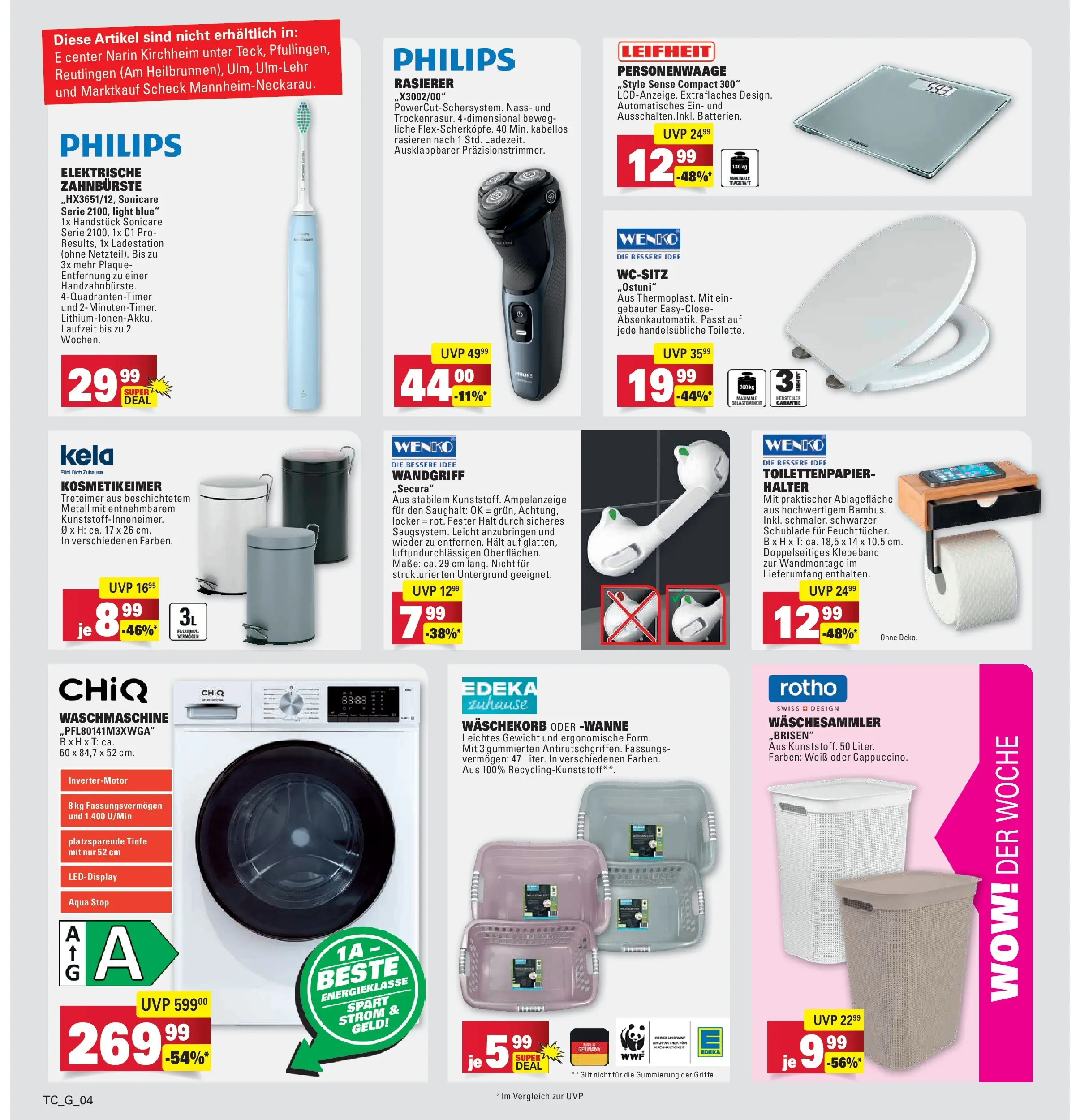 Marktkauf - Marktkauf: Wochenangebote (ab 15.03.2026) » Angebote online | Seite: 34 | Produkte: Philips, Gewicht, Personenwaage, Zahnbürste
