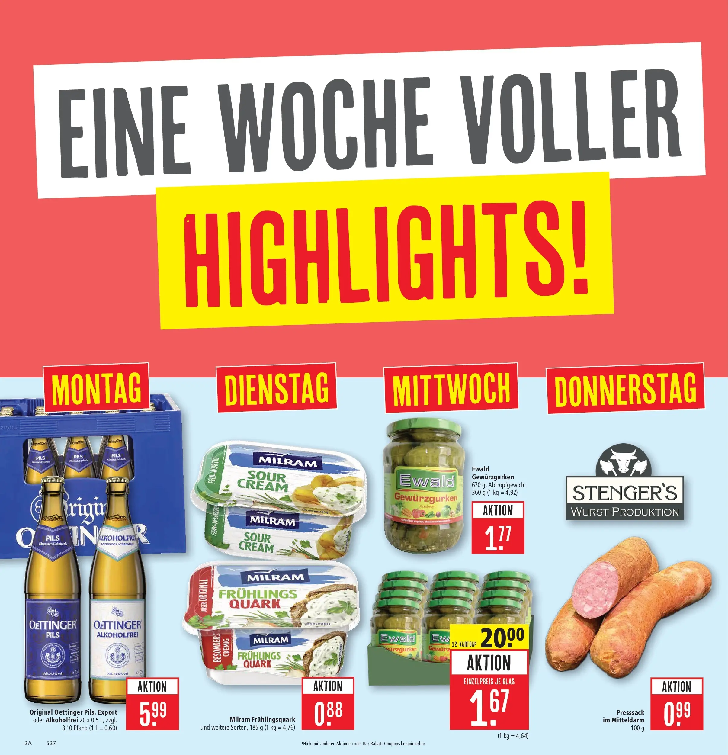 Marktkauf - Marktkauf: Wochenangebote (ab 16.03.2026) » Angebote online | Seite: 4 | Produkte: Quark, Tisch, Pils, Oettinger