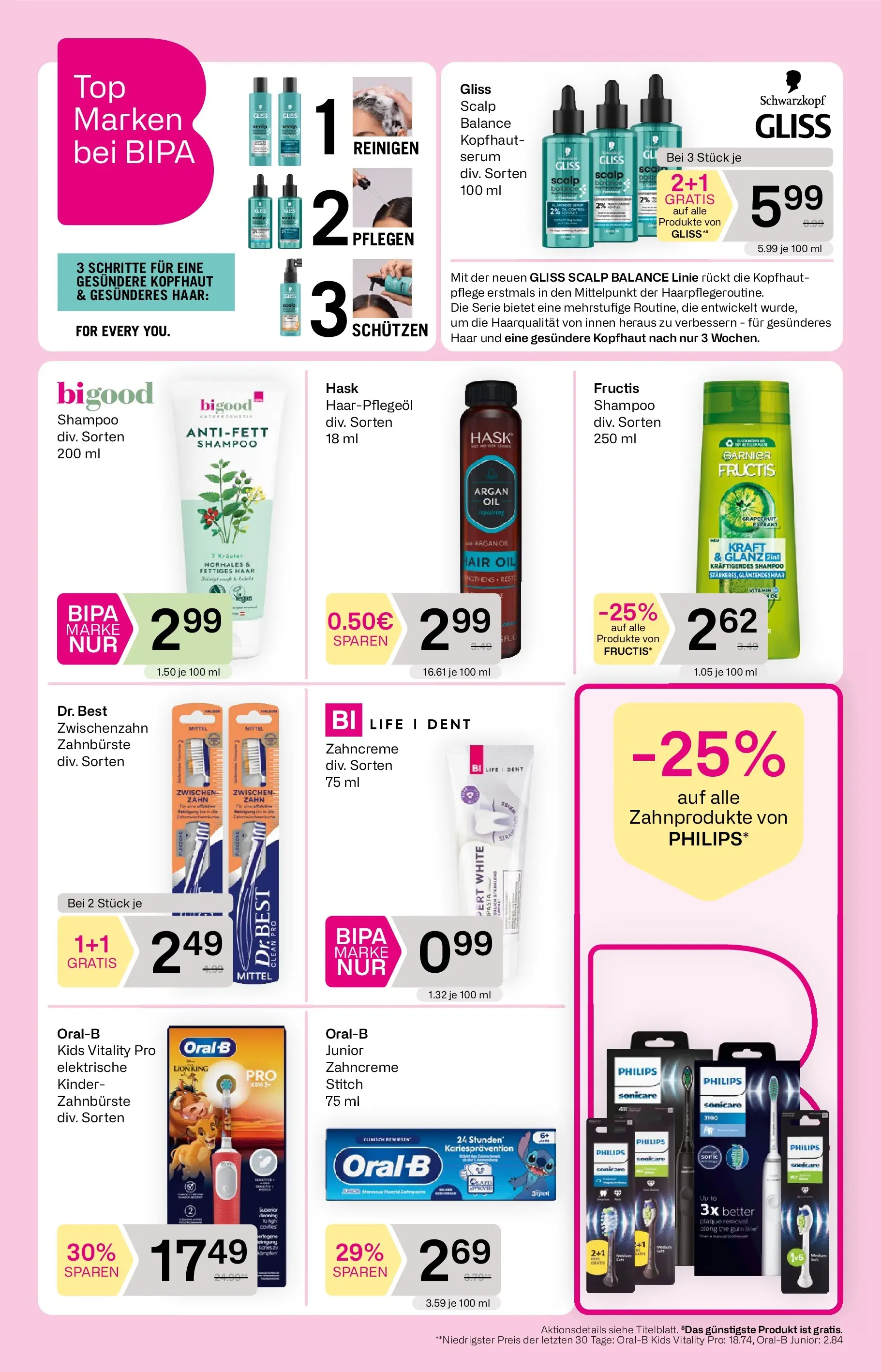 Bipa Flugblatt  von 19.03.2026 - Aktuelle Angebote | Seite: 9 | Produkte: Grapefruit, Shampoo, Öl, Zahnbürste