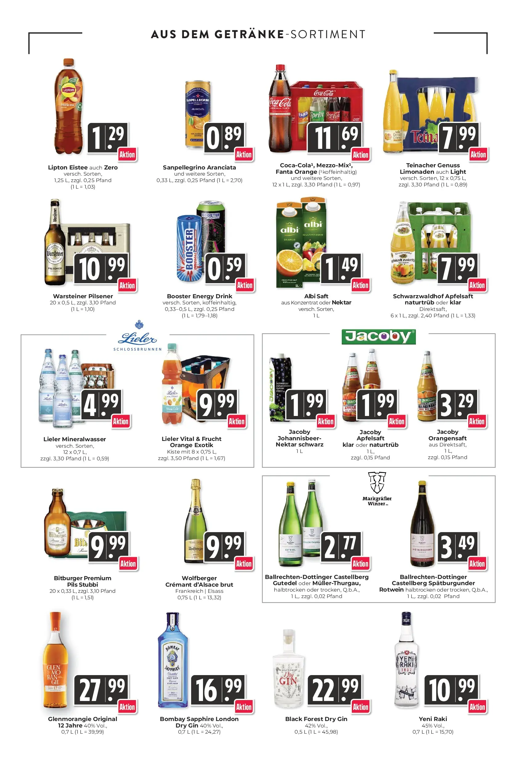 Angebote - Hieber's Frischecenter: Meine Woche (ab 15.03.2026) zum Blättern | Seite: 14 | Produkte: Bitburger, Energy, Rotwein, Gin